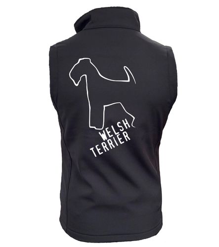 Welsh Terrier Dog Breed Design Softshell Gilet Full Zipped Women's & Men's Styles