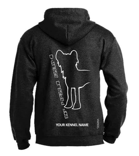 Chinese Crested Dog, Dog Breed Design Pullover Hoodie Adult Single Colour