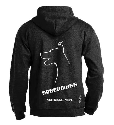 Dobermann Dog Breed Design Pullover Hoodie Adult Single Colour