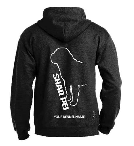 Shar Pei Dog Breed Design Pullover Hoodie Adult Single Colour