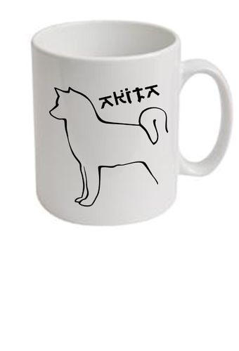 Akita Dog Breed Design Ceramic Mug