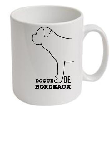 Dogue de Bordeaux Dog Breed Ceramic Mug Dogeria Design