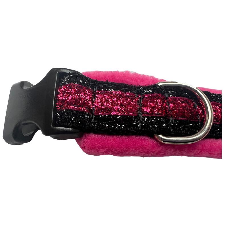 Pink Sparkly Fleece Collar