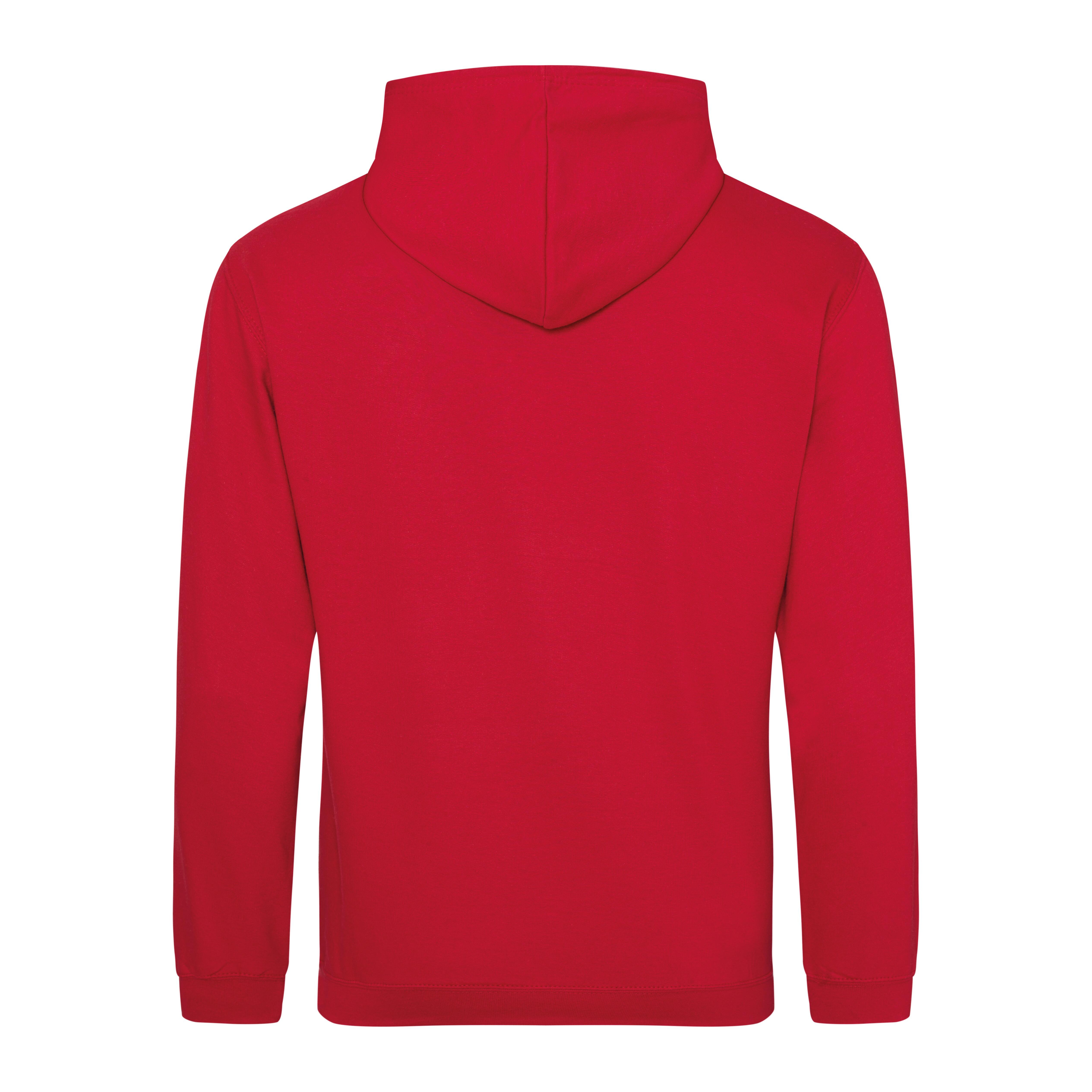 Plain Fire Red Pullover Hoodie