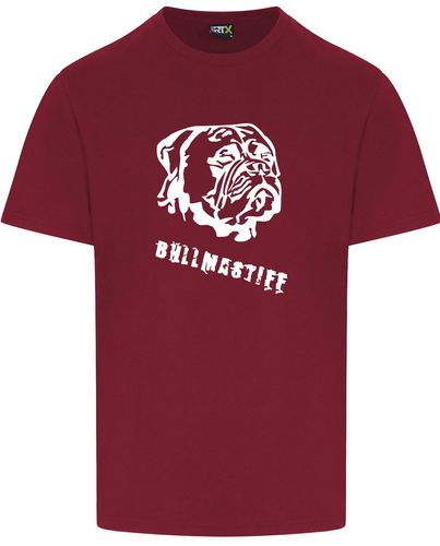 Unisex Bullmastiff T-Shirt Burgundy (White)