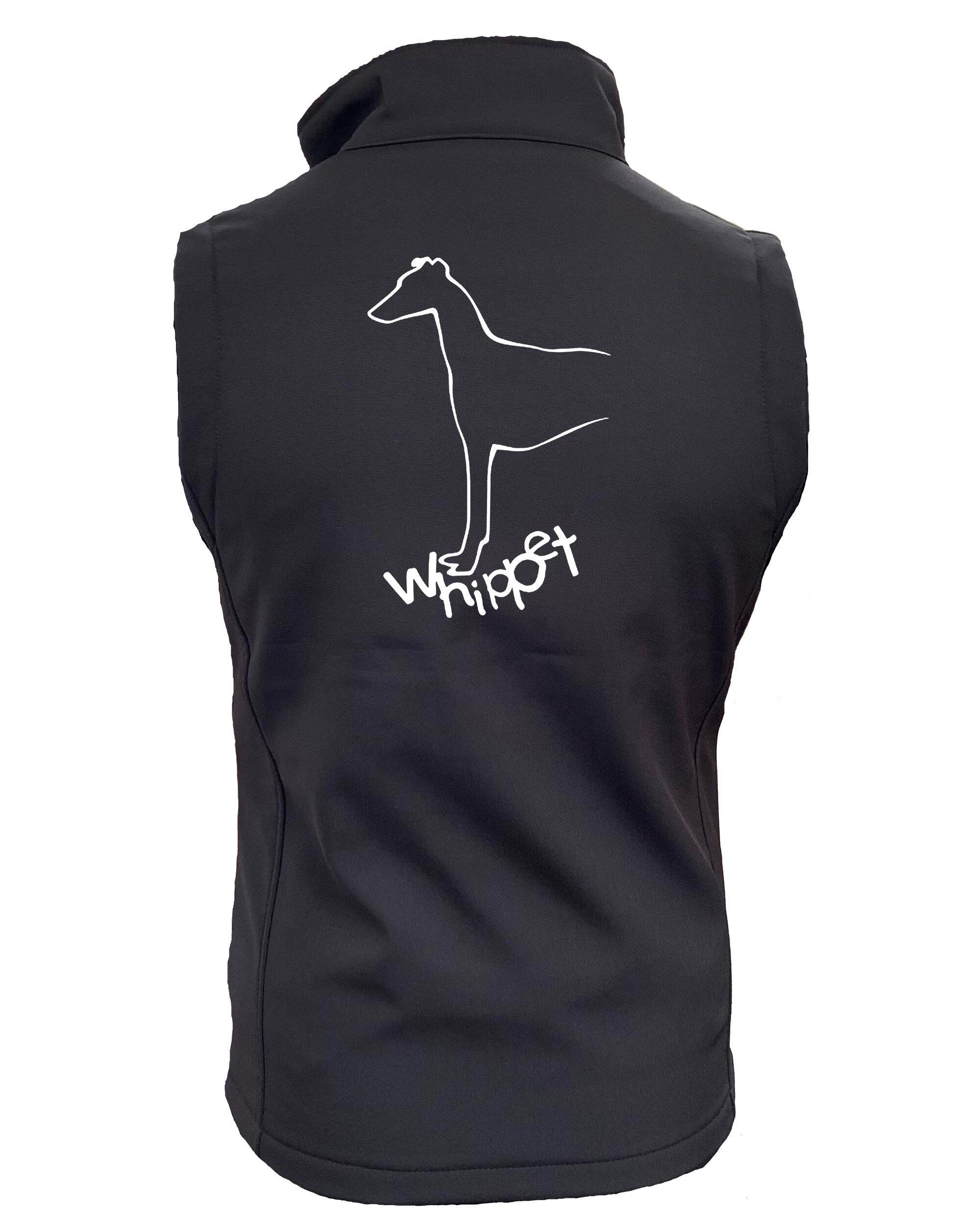 Female Whippet Softshell Jacket Black (White)