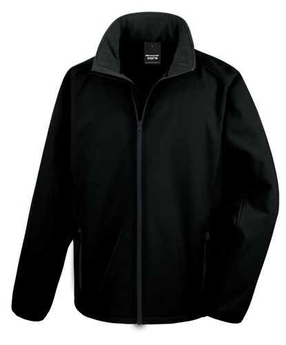 Unisex Whippet Softshell Jacket Black (White)