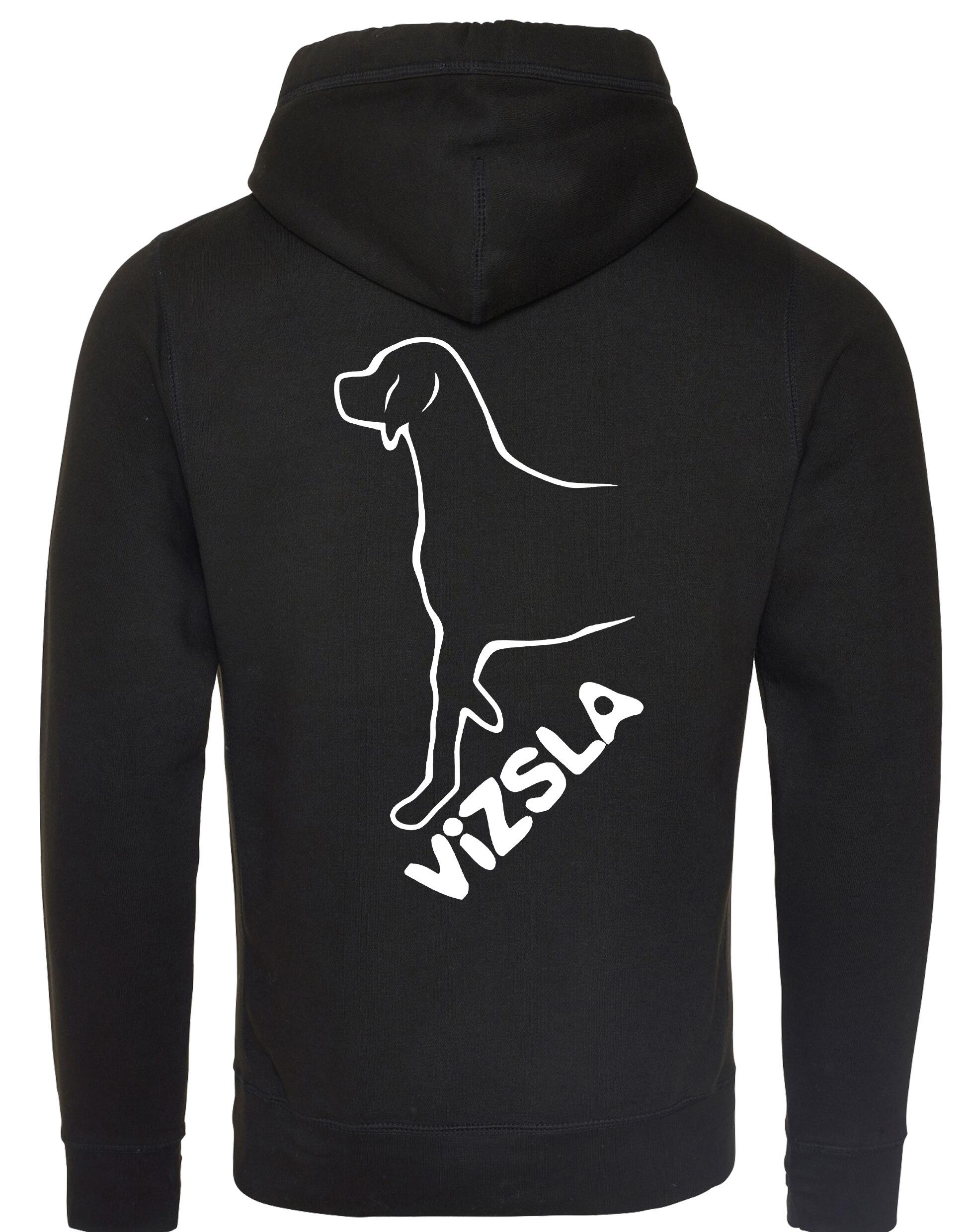 Unisex Crossneck Pullover Hoodie with Vizsla Dog Breed Design