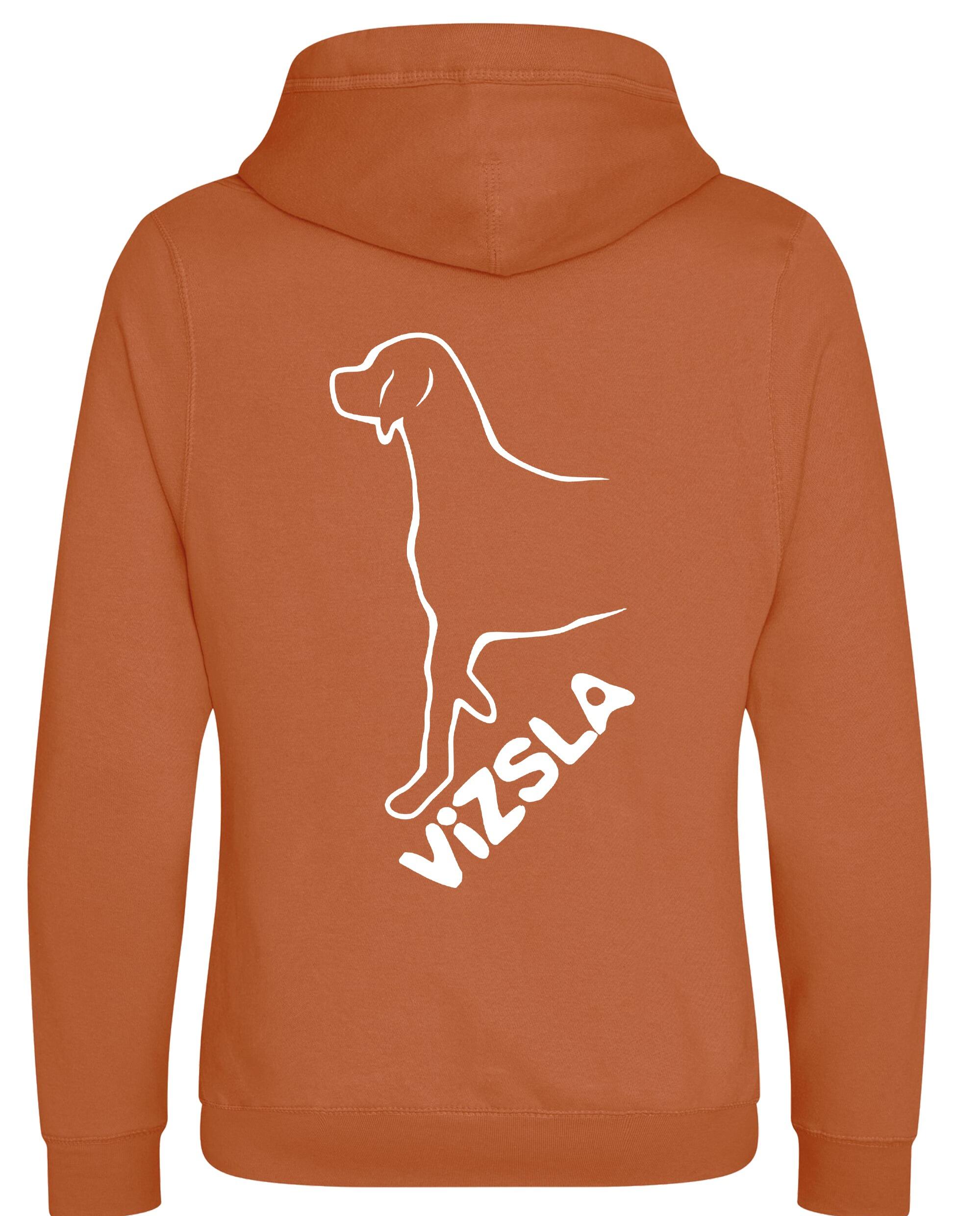 Unisex Crossneck Pullover Hoodie with Vizsla Dog Breed Design