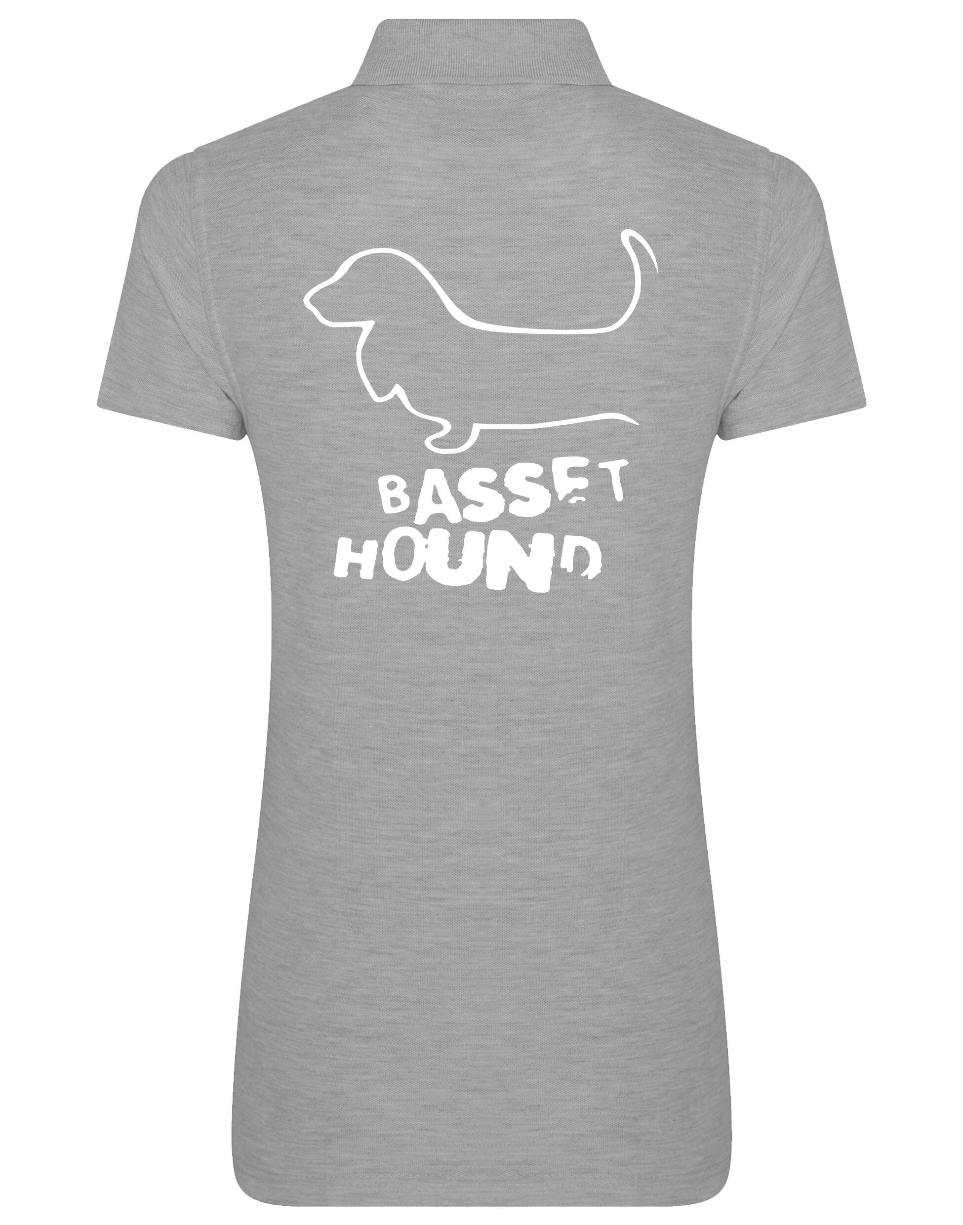 Women’s Cotton Polo with Basset Hound Dog Breed Design – A Must-Have for Basset Hound Enthusiasts
