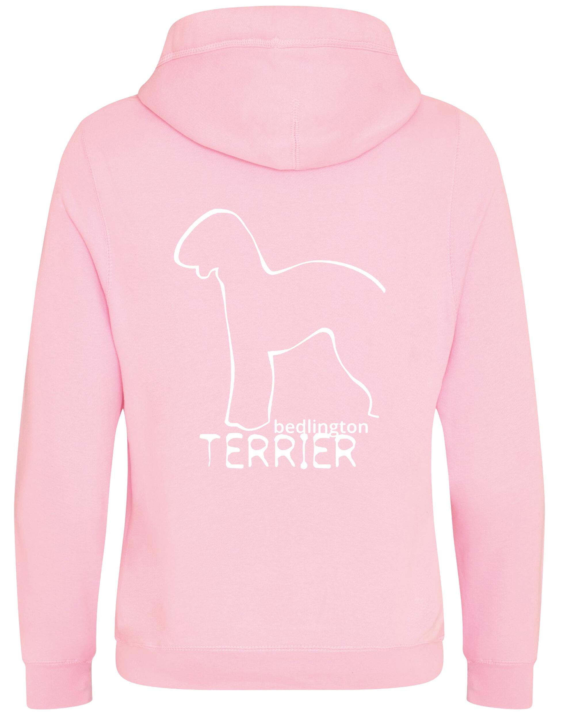Unisex Crossneck Pullover Hoodie with Bedlington Terrier Dog Breed Design