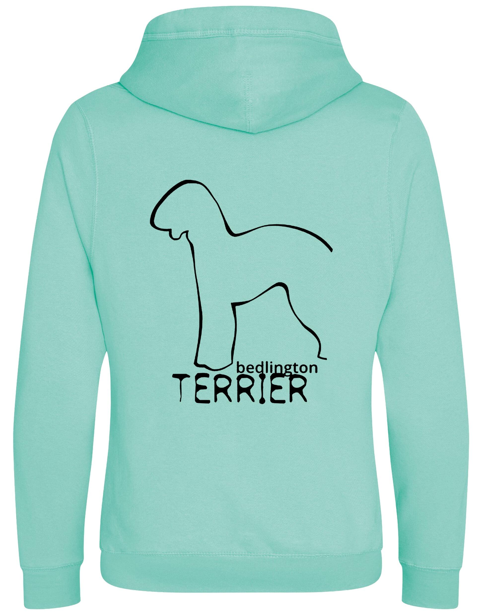 Unisex Crossneck Pullover Hoodie with Bedlington Terrier Dog Breed Design