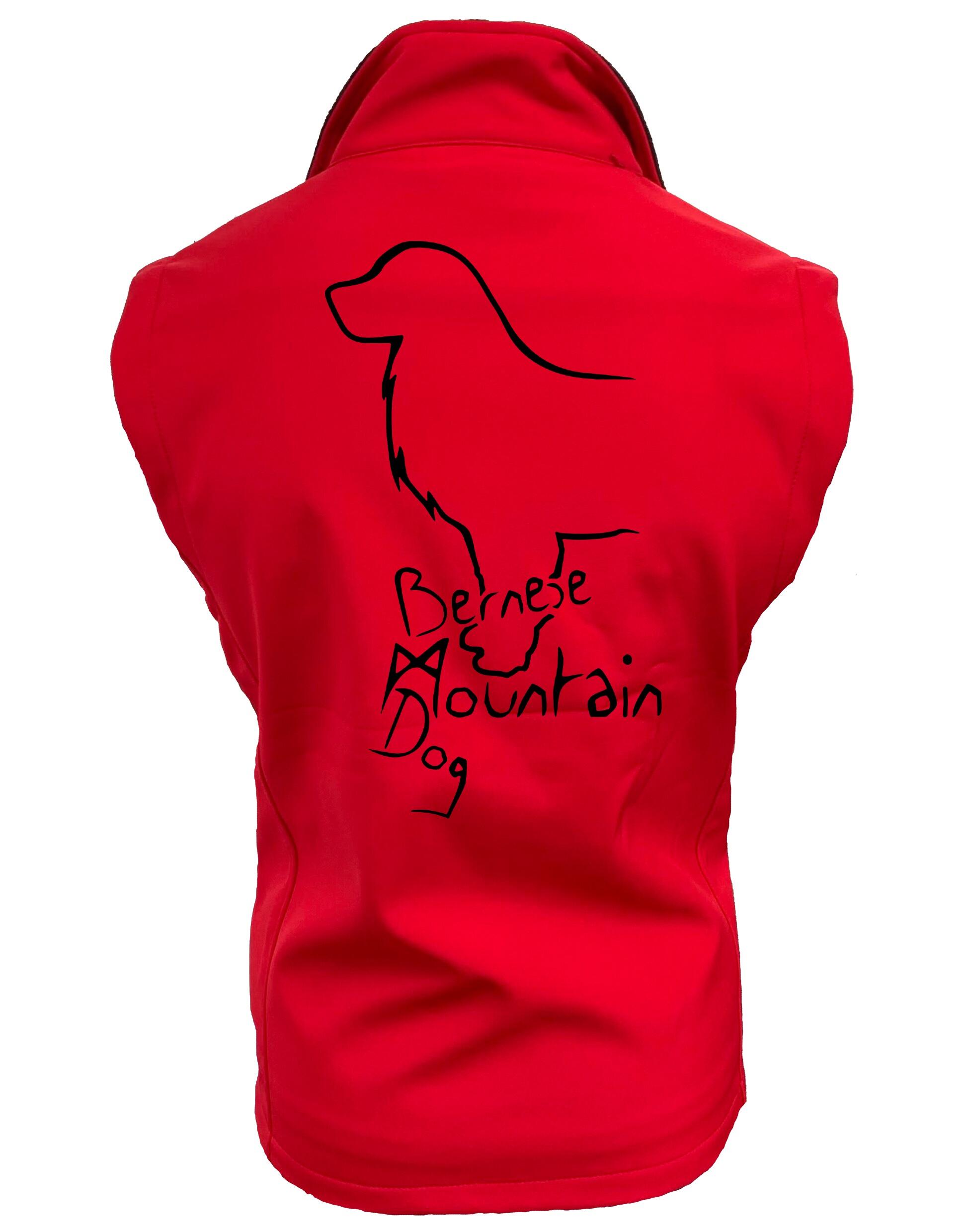 Bernese Mountain Dog Dog Breed Design Women’s Softshell Gilet – Perfect Blend of Style and Functionality
