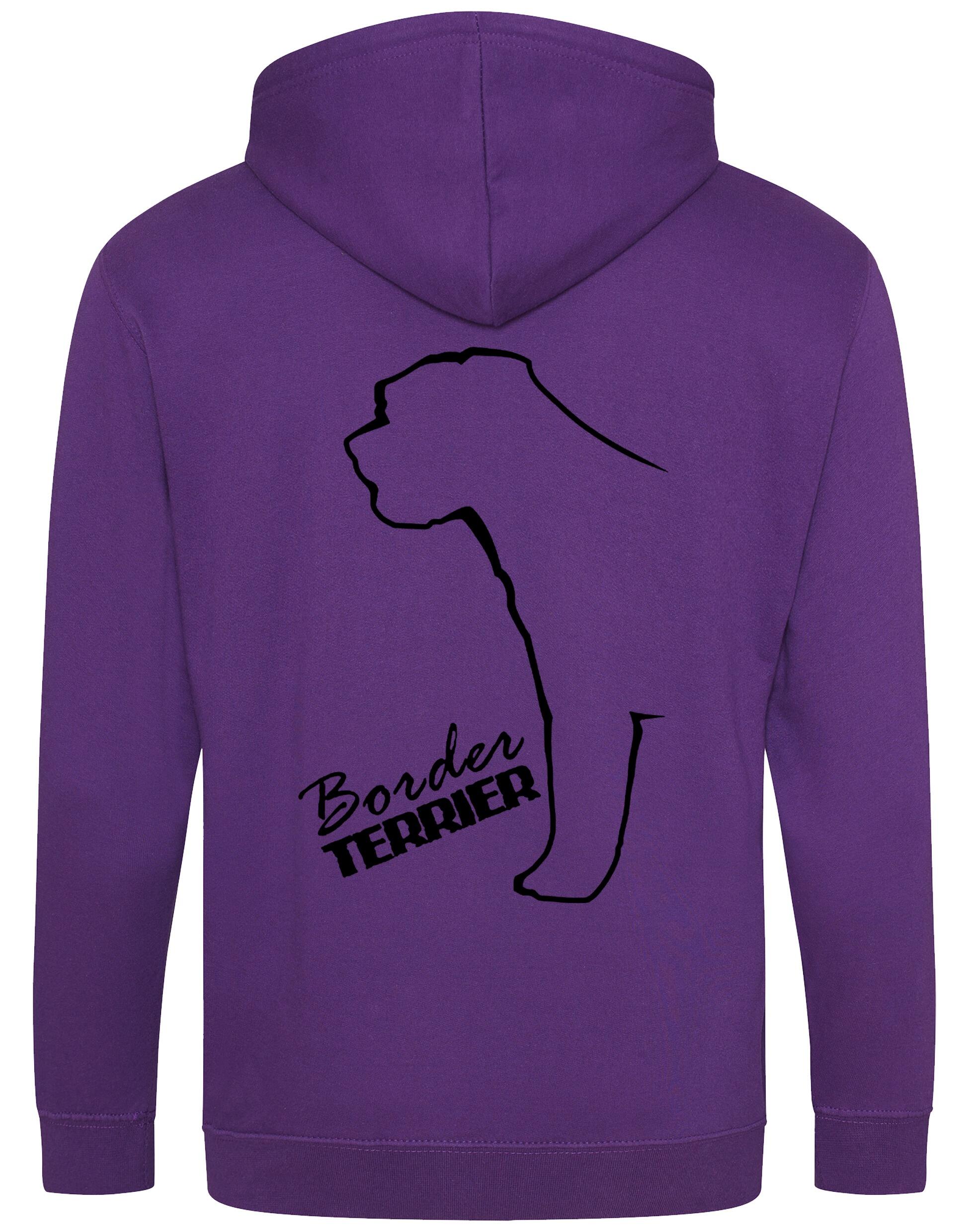 Border Terrier Dog Breed Design Zipped Hoodie – Style and Comfort for Dog Lovers