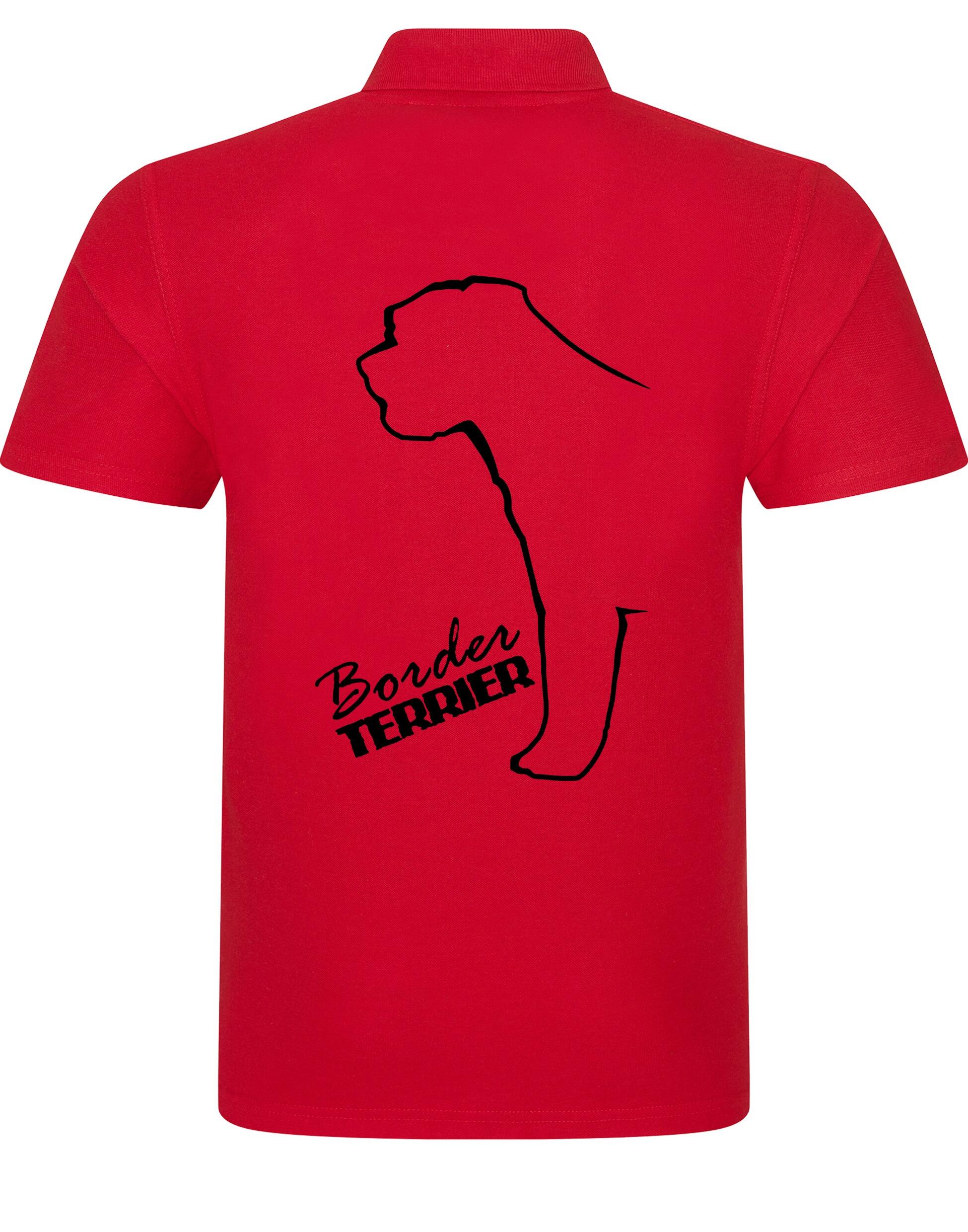Unisex Cotton Polo with Border Terrier Dog Breed Design – Comfort and Style for Every Border Terrier Enthusiast