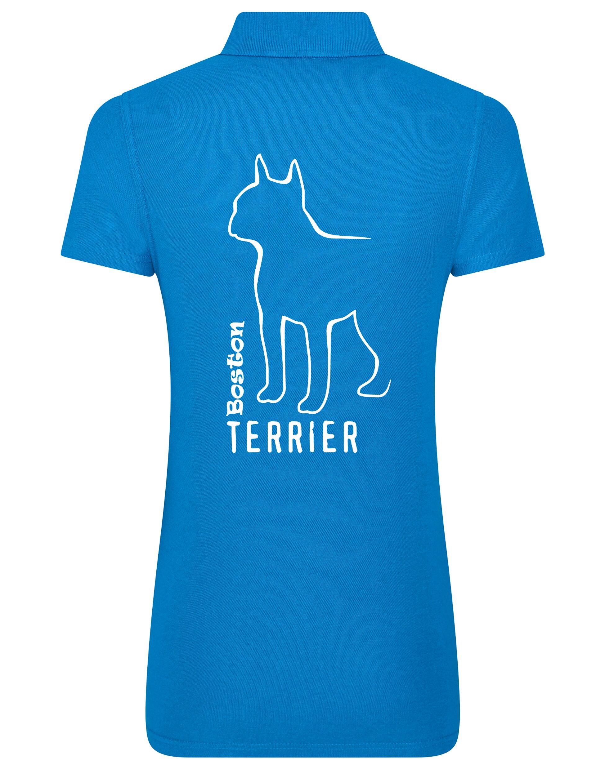 Women’s Cotton Polo with Boston Terrier Dog Breed Design – A Must-Have for Boston Terrier Enthusiasts