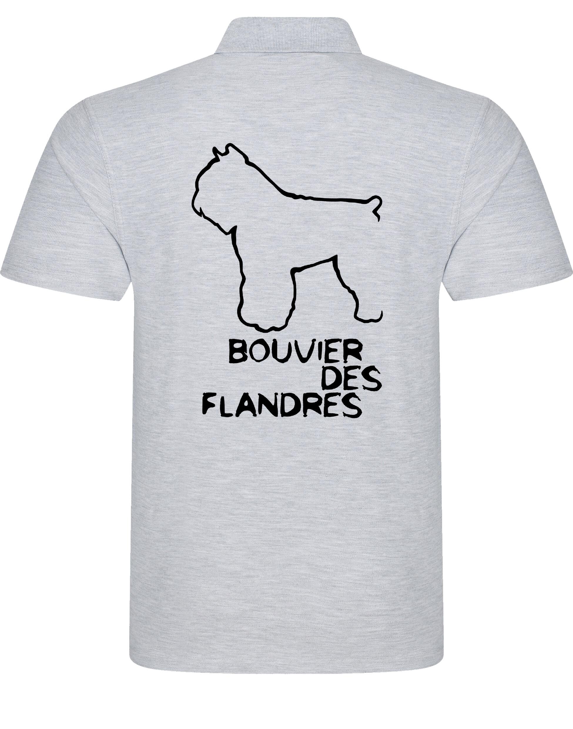 Unisex Cotton Polo with Bouvier Des Flandres Dog Breed Design – Comfort for Every Bouvier Lover