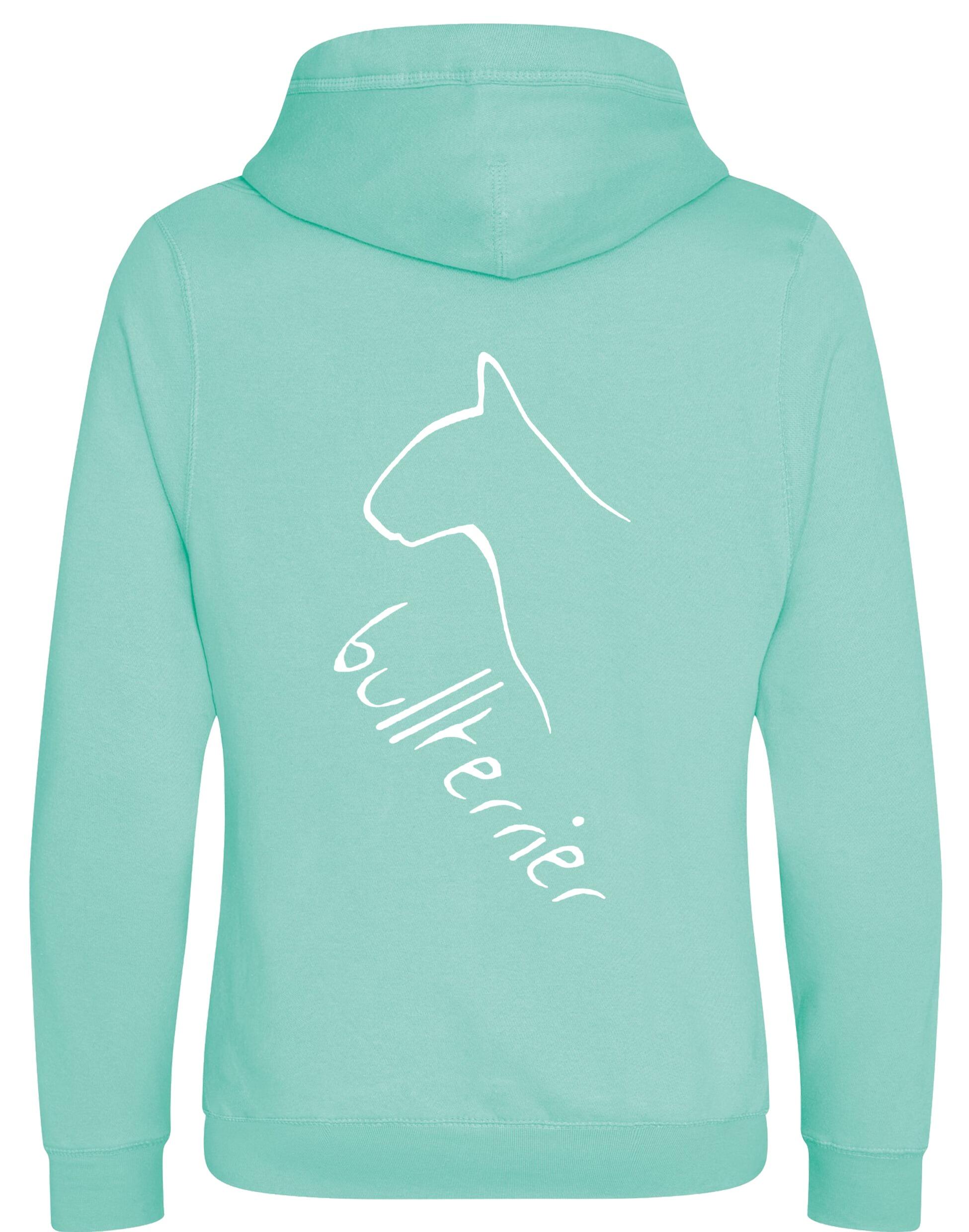 Unisex Crossneck Pullover Hoodie with Bullterrier Dog Breed Design – A Must-Have for Bullterrier Fans
