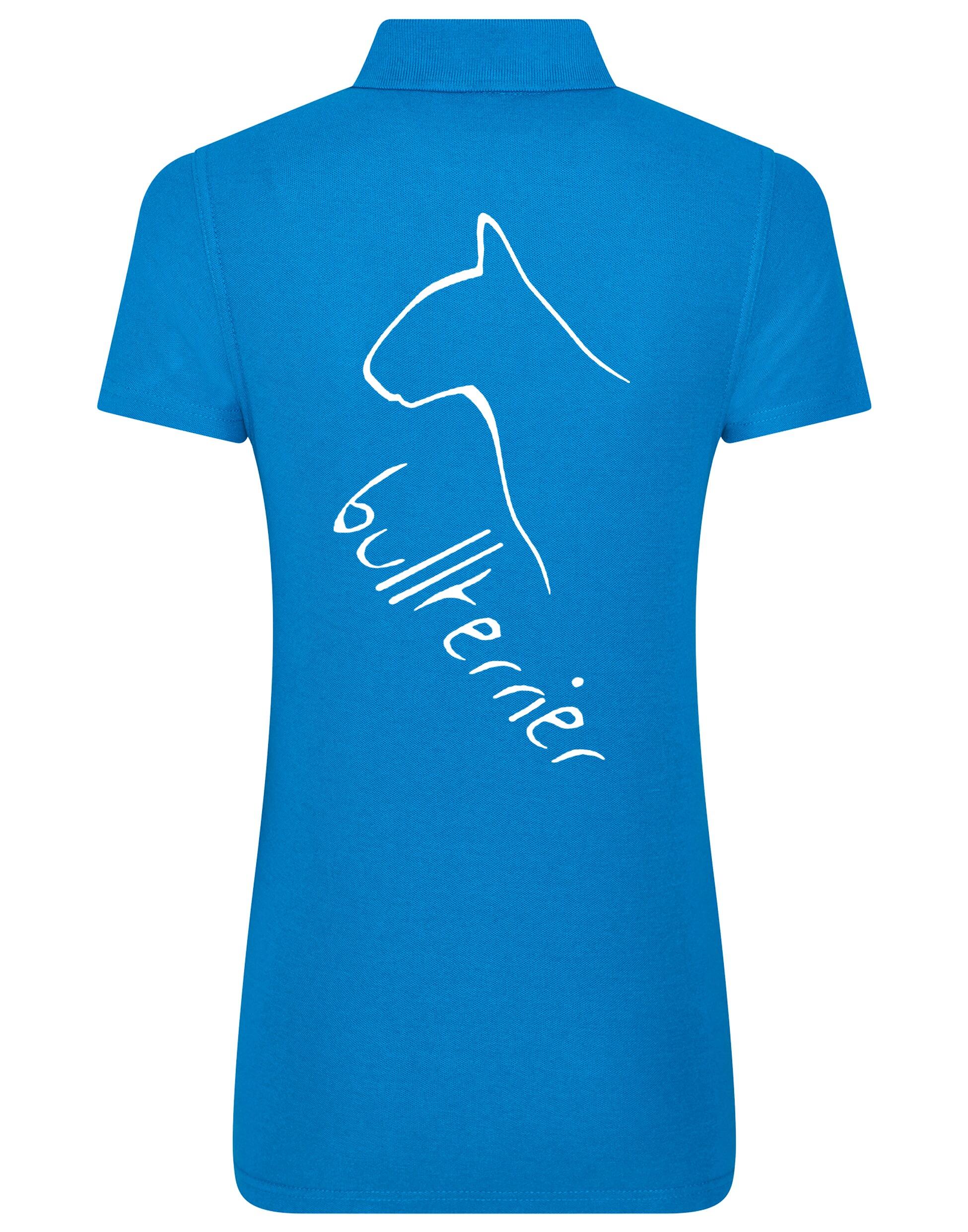 Women’s Cotton Polo with Bullterrier Dog Breed Design – A Must-Have for Bullterrier Enthusiasts