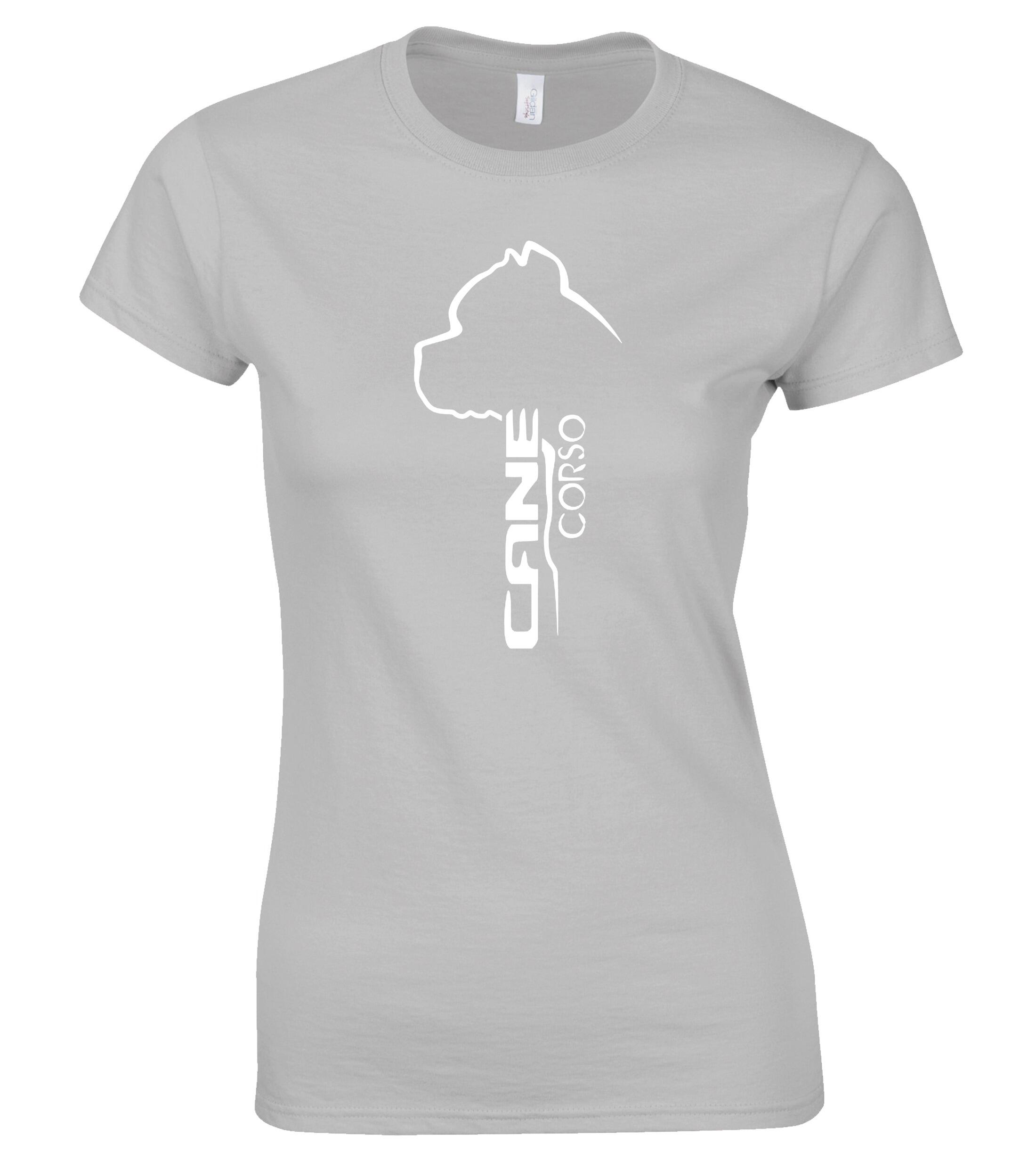 Female Roundneck T-shirt with Cane Corso Dog Breed Design – Style for Every Dog Lover