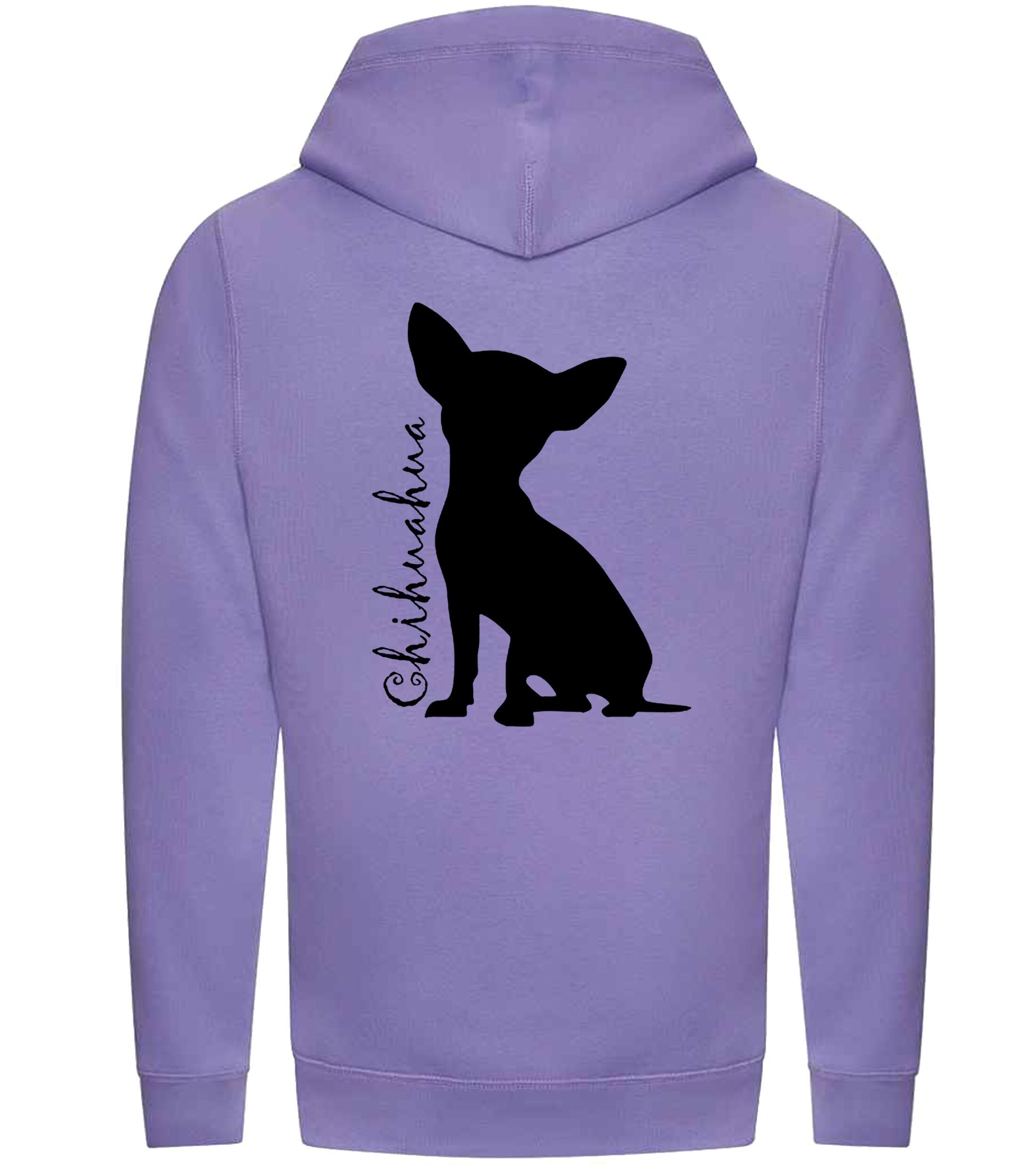 Unisex Crossneck Pullover Hoodie with Chihuahua Silhouette Design – A Must-Have for Chihuahua Lovers