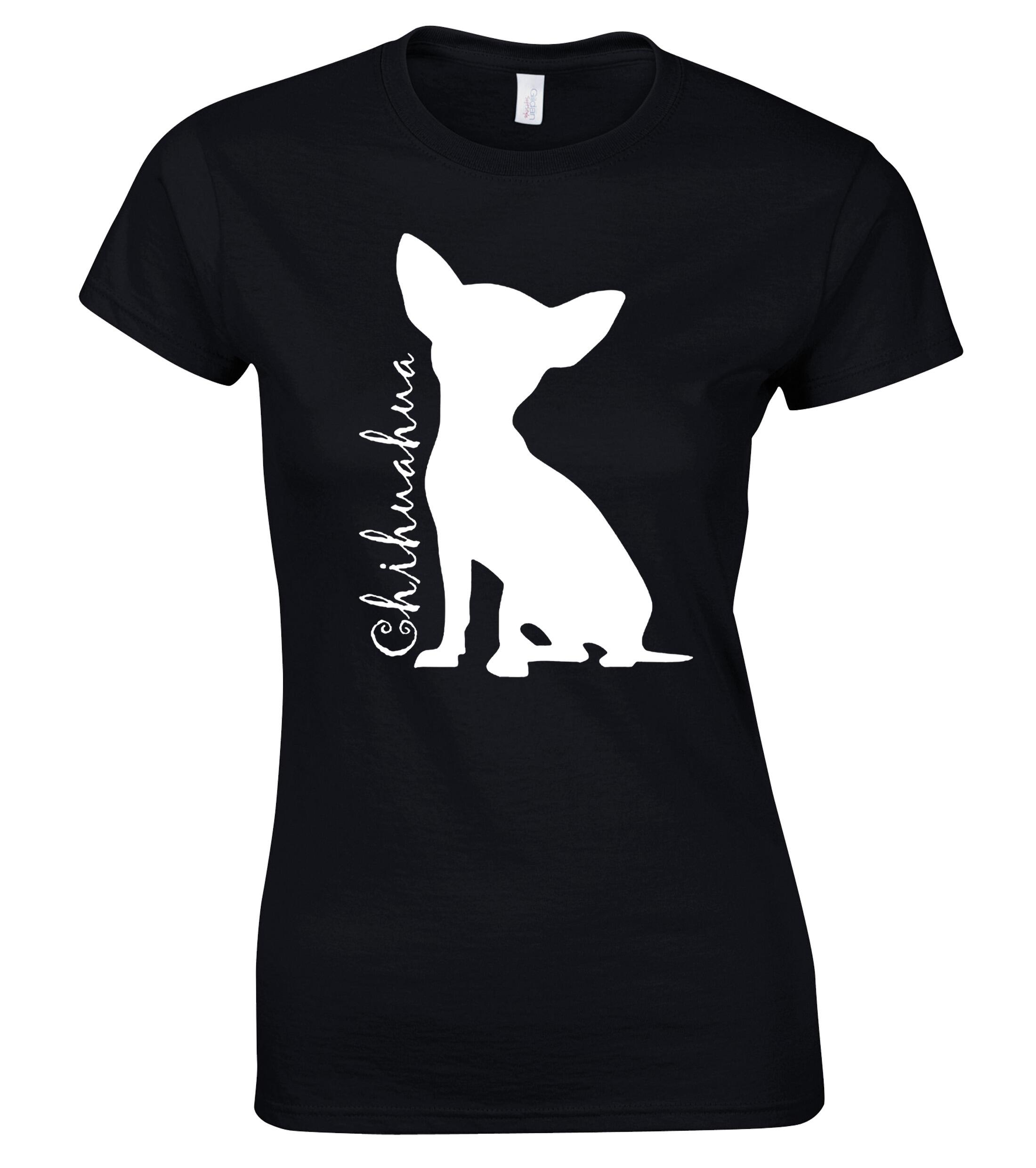 Chihuahua Silhouette Female Roundneck T-shirt
