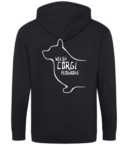 Corgi Pembroke (Welsh) Dog Breed Design Zipped Hoodie – Comfort, Style, and Corgi Pride