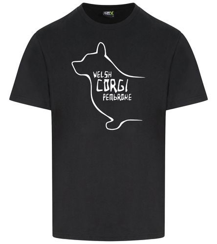 Unisex Roundneck T-shirt with Corgi Pembroke (Welsh) Dog Breed Design – Style for Corgi Enthusiasts