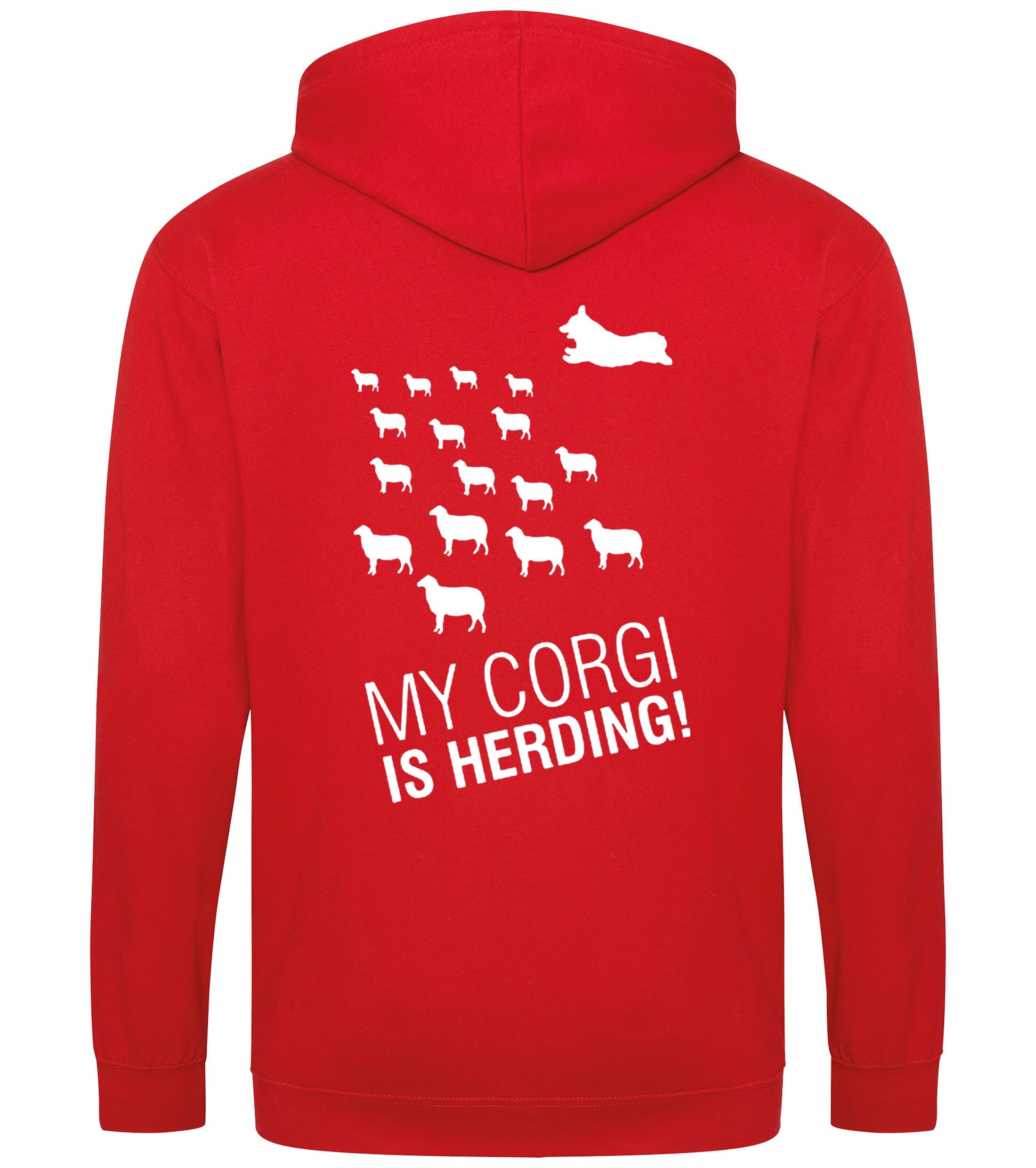 Zipped Hoodie with Corgi Herding Dog Breed Design – Stylish Comfort for Corgi Herding Enthusiasts