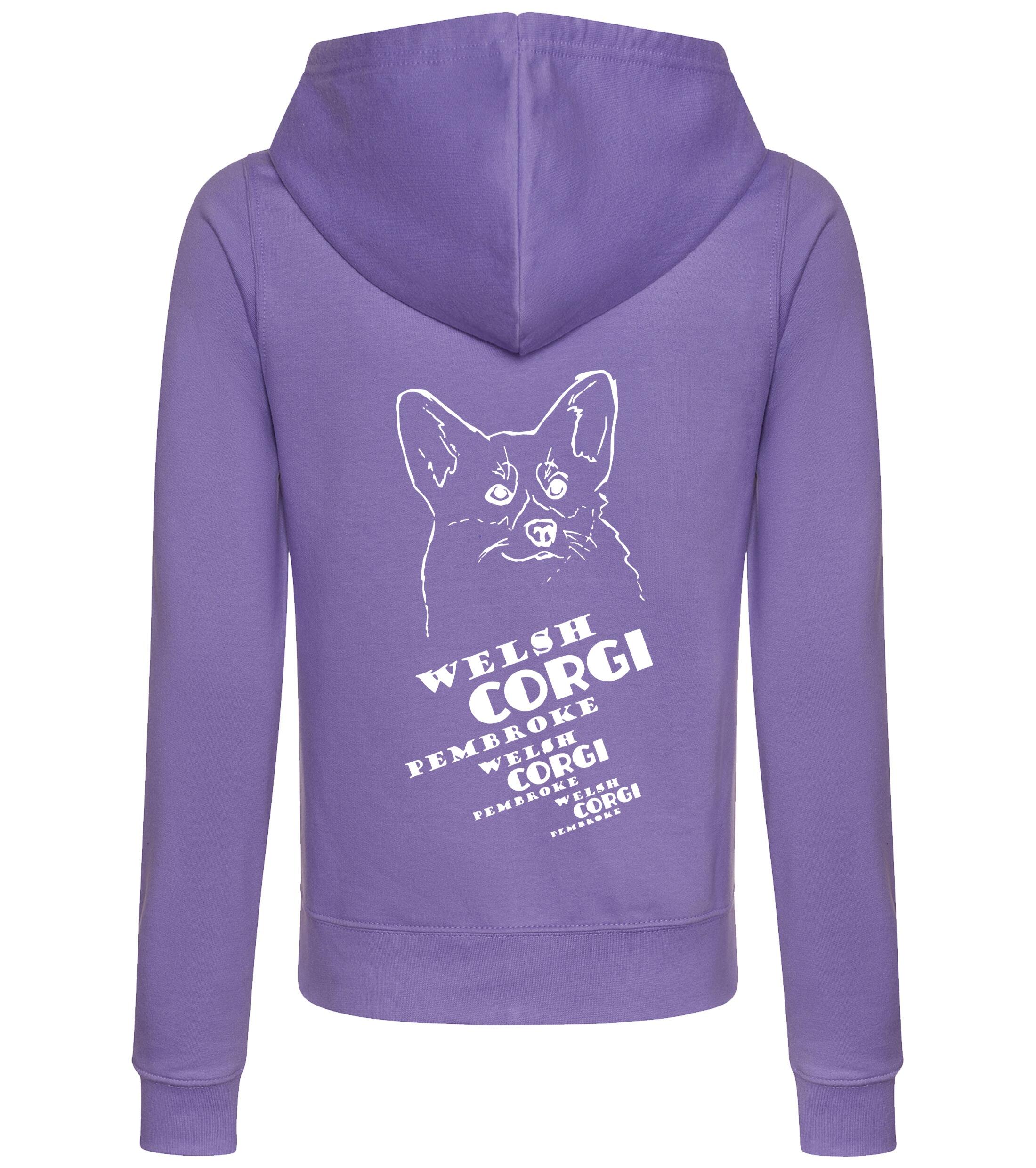 Corgi Pembroke (Face) Dog Breed Women’s Zipped Hoodie – Stylish & Cozy for Corgi Pembroke Lovers