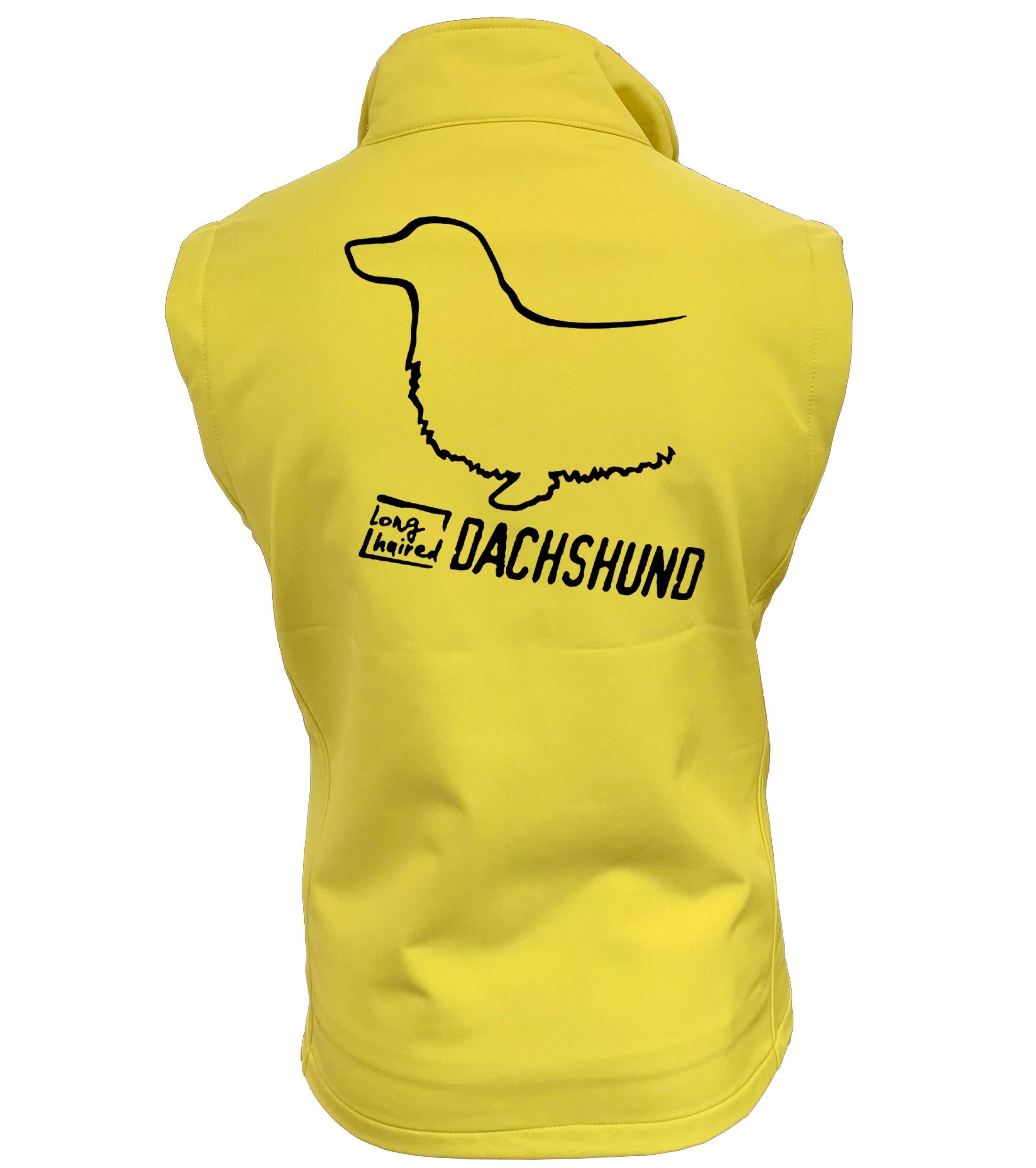 Unisex Softshell Gilet with Dachshund (Longhaired) Design – Perfect for Dachshund Lovers