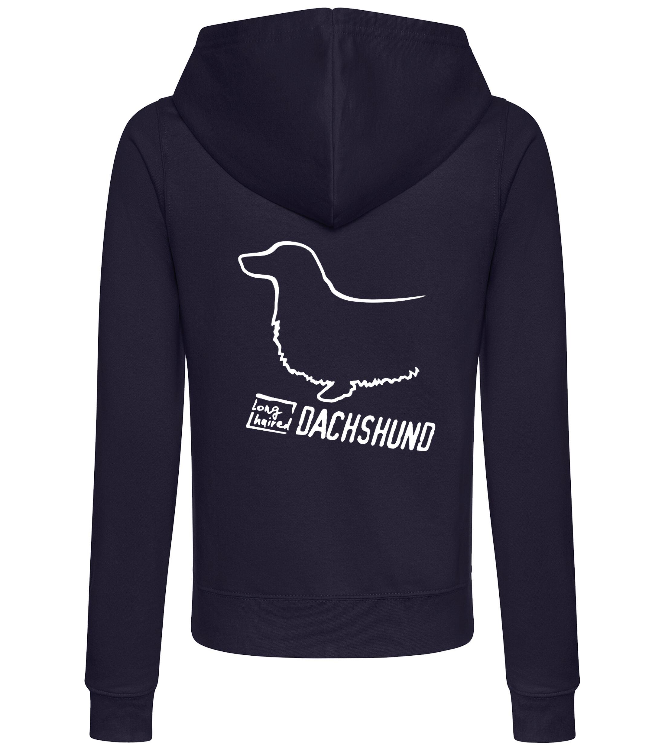 Dachshund (Longhaired) Dog Breed Women’s Zipped Hoodie – Cozy & Stylish for Dachshund Lovers