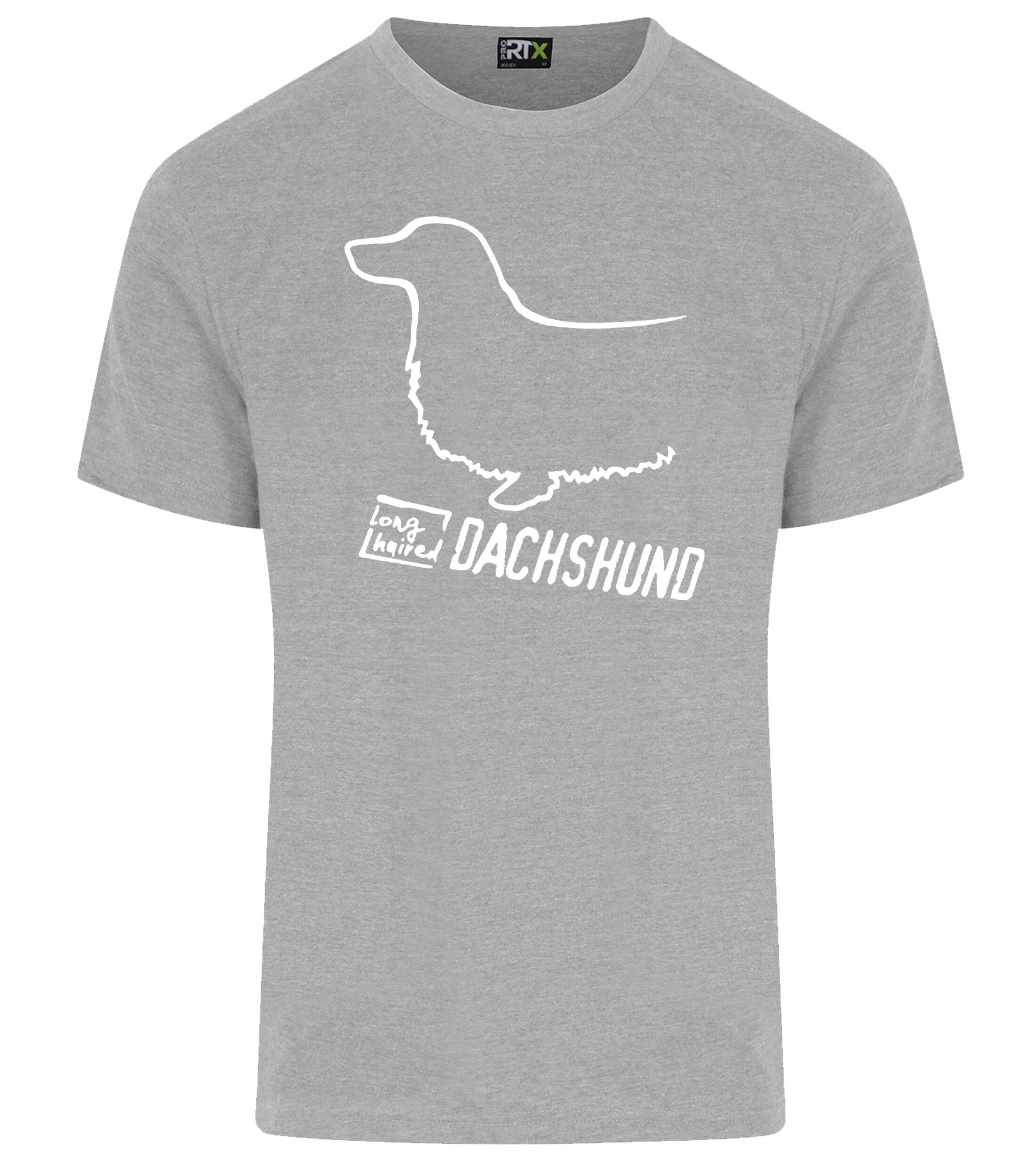 Dachshund (Longhaired) Dog Breed Design Unisex Roundneck T-Shirt – Style for Dachshund Enthusiasts