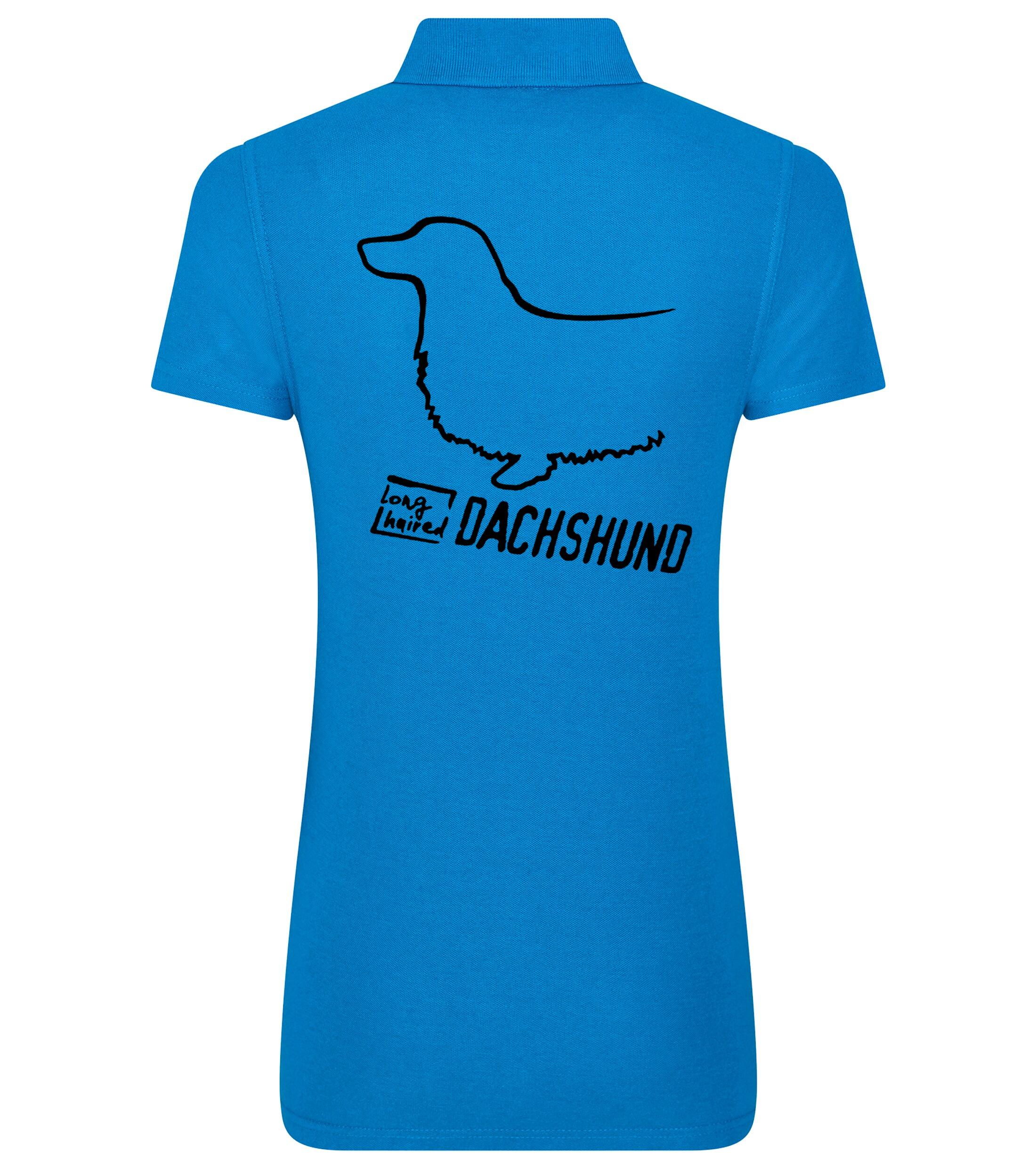 Dachshund (Longhaired) Dog Breed Design Women’s Cotton Polo – Elegance for Dachshund Lovers