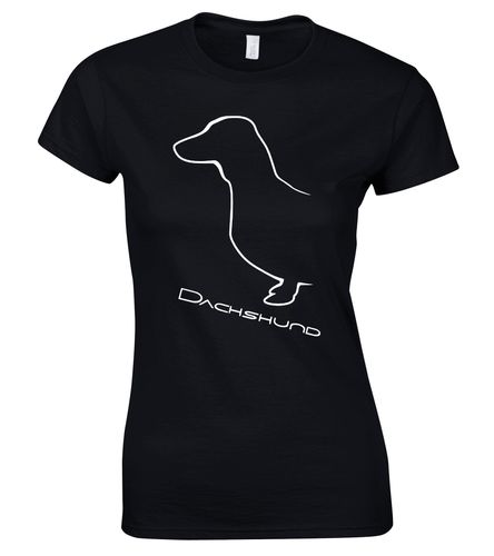 Dachshund (Smooth) Dog Breed Design Women’s Roundneck T-Shirt – Celebrate Your Love in Style