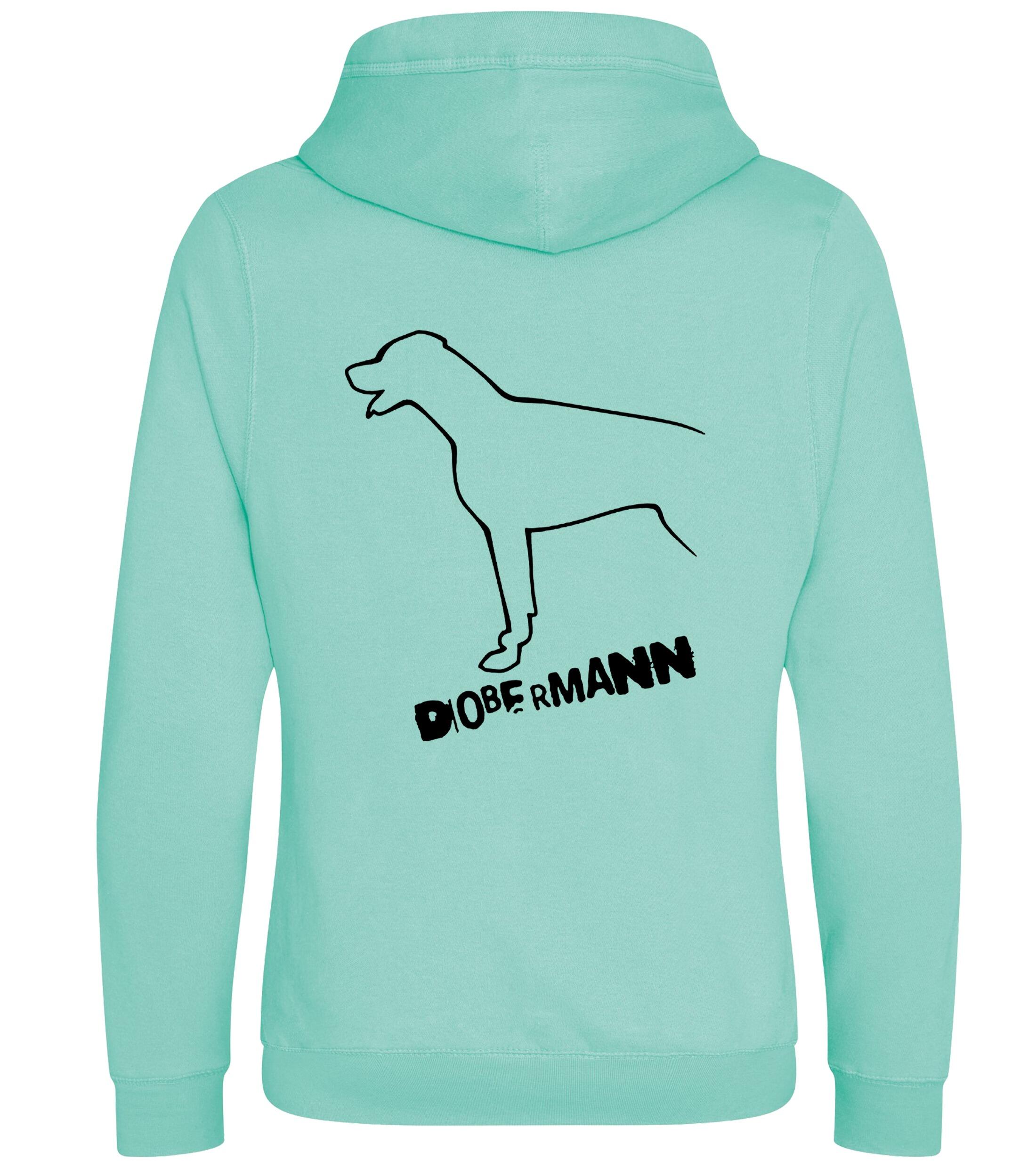 Dobermann (Outline) Unisex Crossneck Pullover Hoodie – Style & Dobermann Pride