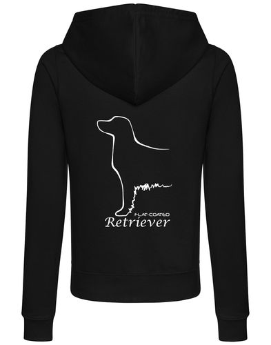 Flat Coated Retriever Dog Breed Women’s Zipped Hoodie – Chic Comfort for Retriever Lovers