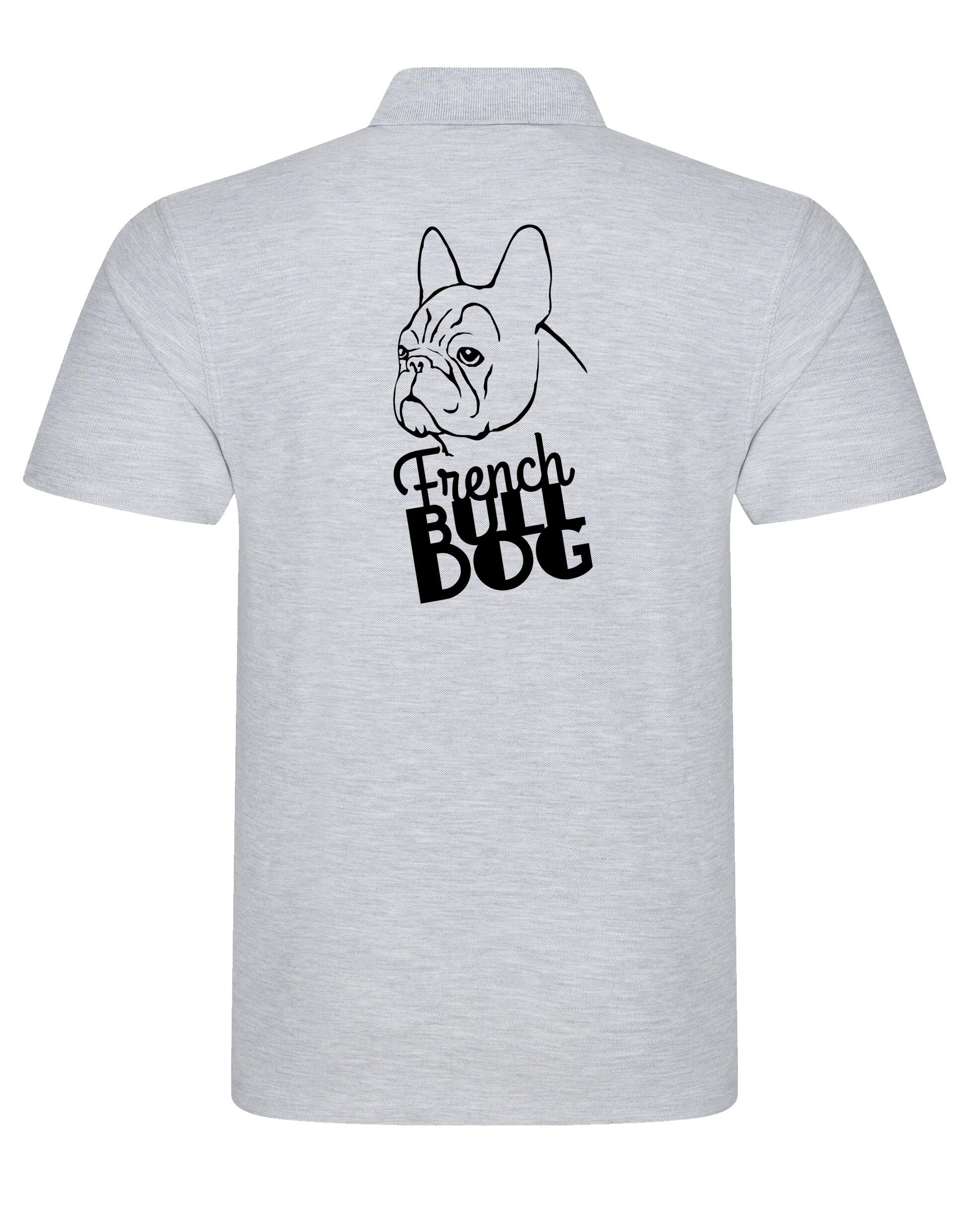 Unisex Cotton Polo with French Bulldog (Head) Design – Style and Comfort for Frenchie Fans