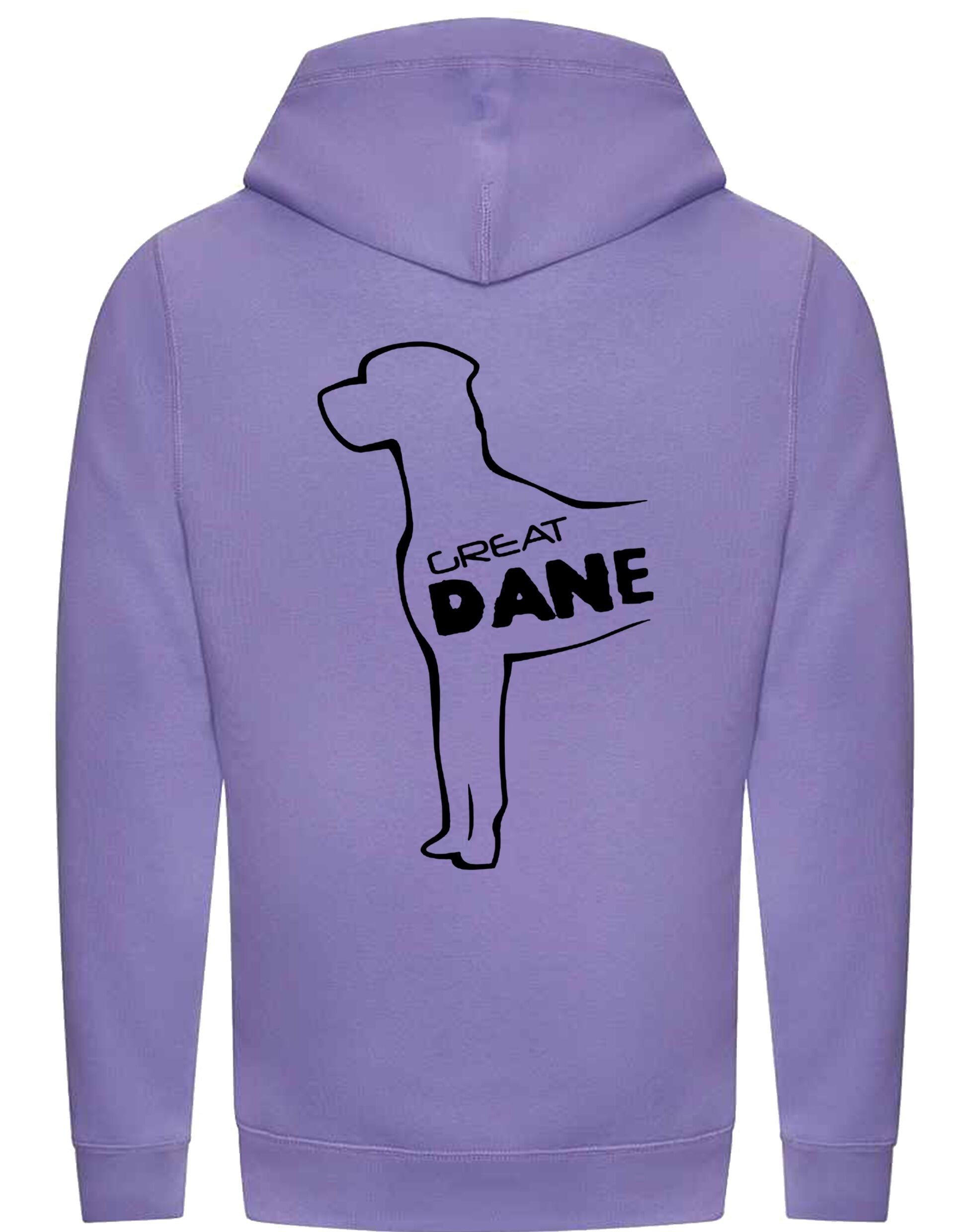 Unisex crossneck pullover hoodie featuring a detailed Great Dane graphic, made from heavy-blend fabric with a brushed fleece interior, modern design, and practical kangaroo pocket.