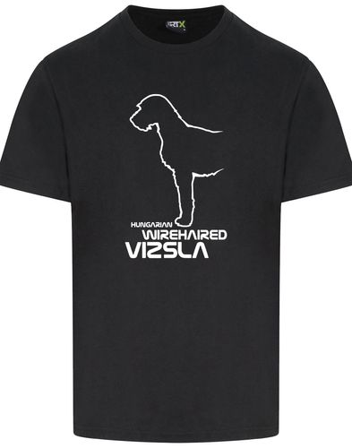 Hungarian Wirehaired Vizsla Unisex Roundneck T-shirt featuring exclusive breed design and premium cotton fabric for comfort.