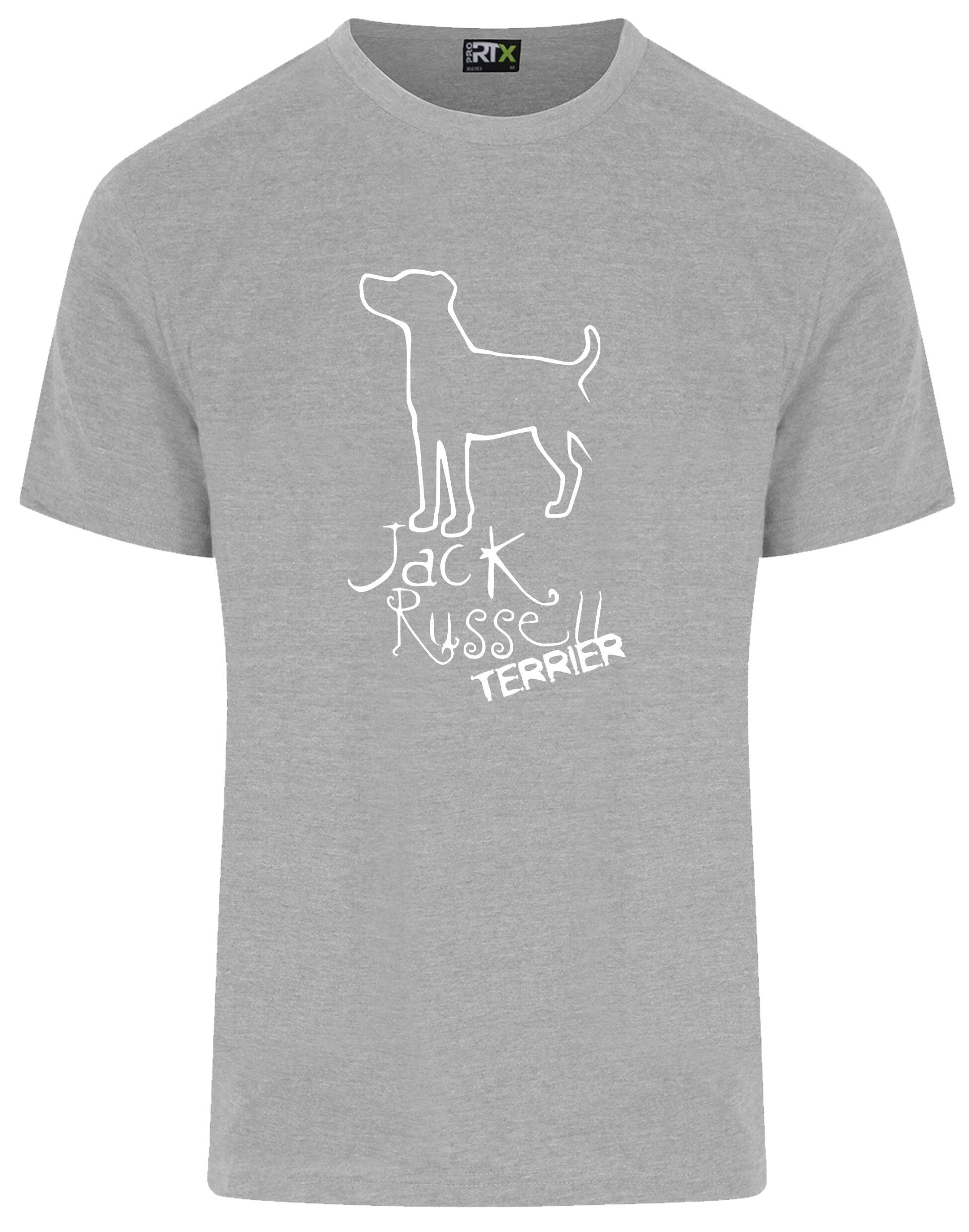 Jack Russell Terrier Unisex Roundneck T-shirt with exclusive breed artwork, soft breathable cotton fabric, and a relaxed unisex fit for stylish comfort.