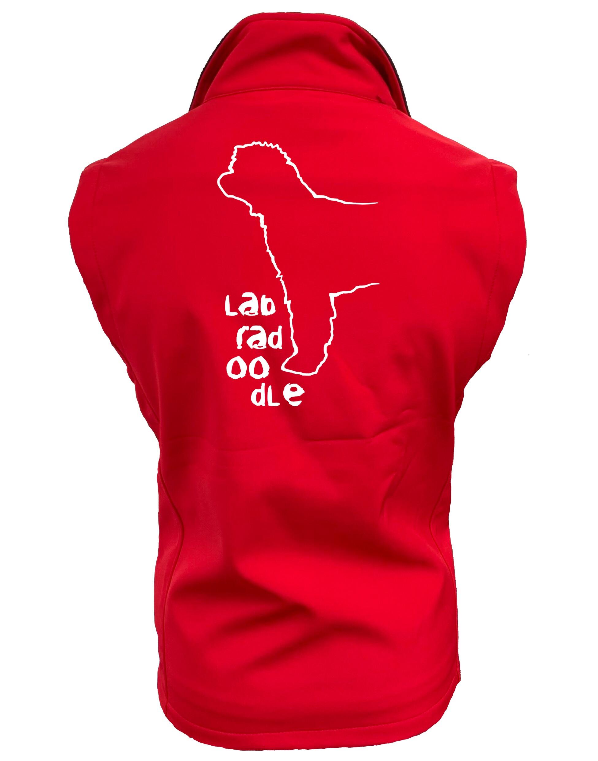 Women’s Softshell Jacket featuring exclusive Labradoodle design, fleece lining, and water-resistant fabric for all-weather protection and comfort.