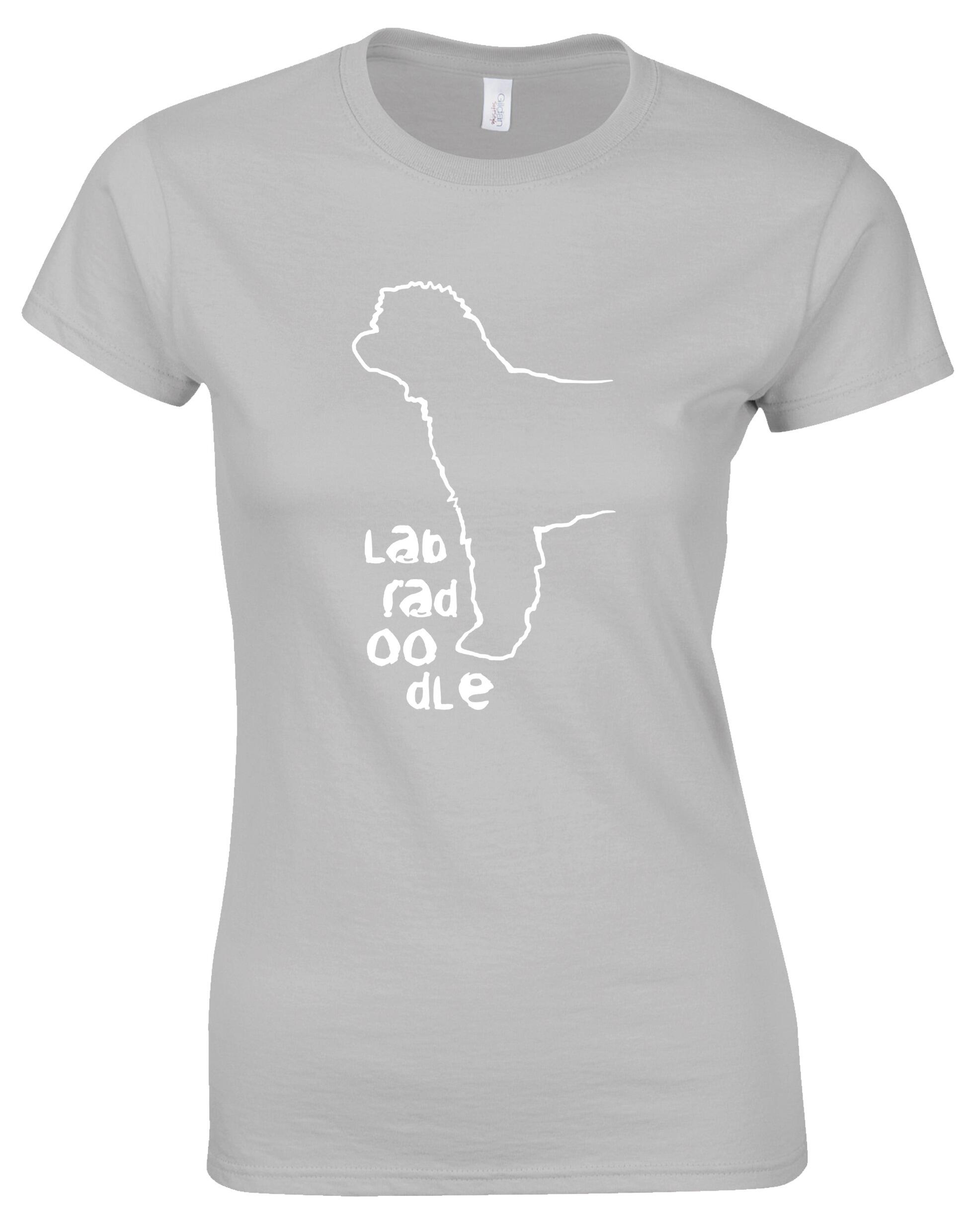 Labradoodle Female Roundneck T-shirt with exclusive breed artwork and breathable cotton fabric.