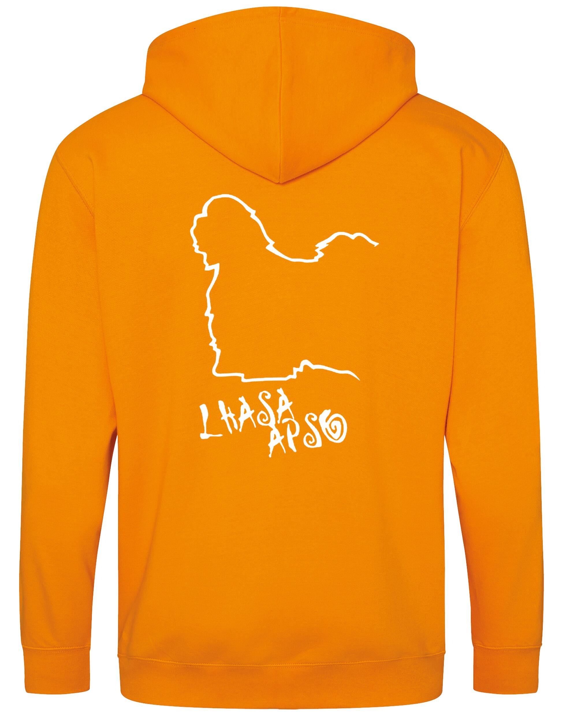 Lhasa Apso Zipped Hoodie with exclusive breed design, personalisation options, and a soft fleece interior for warmth and comfort.