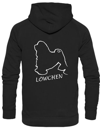Lowchen Design Pullover Hoodie with fleece lining and exclusive breed artwork.