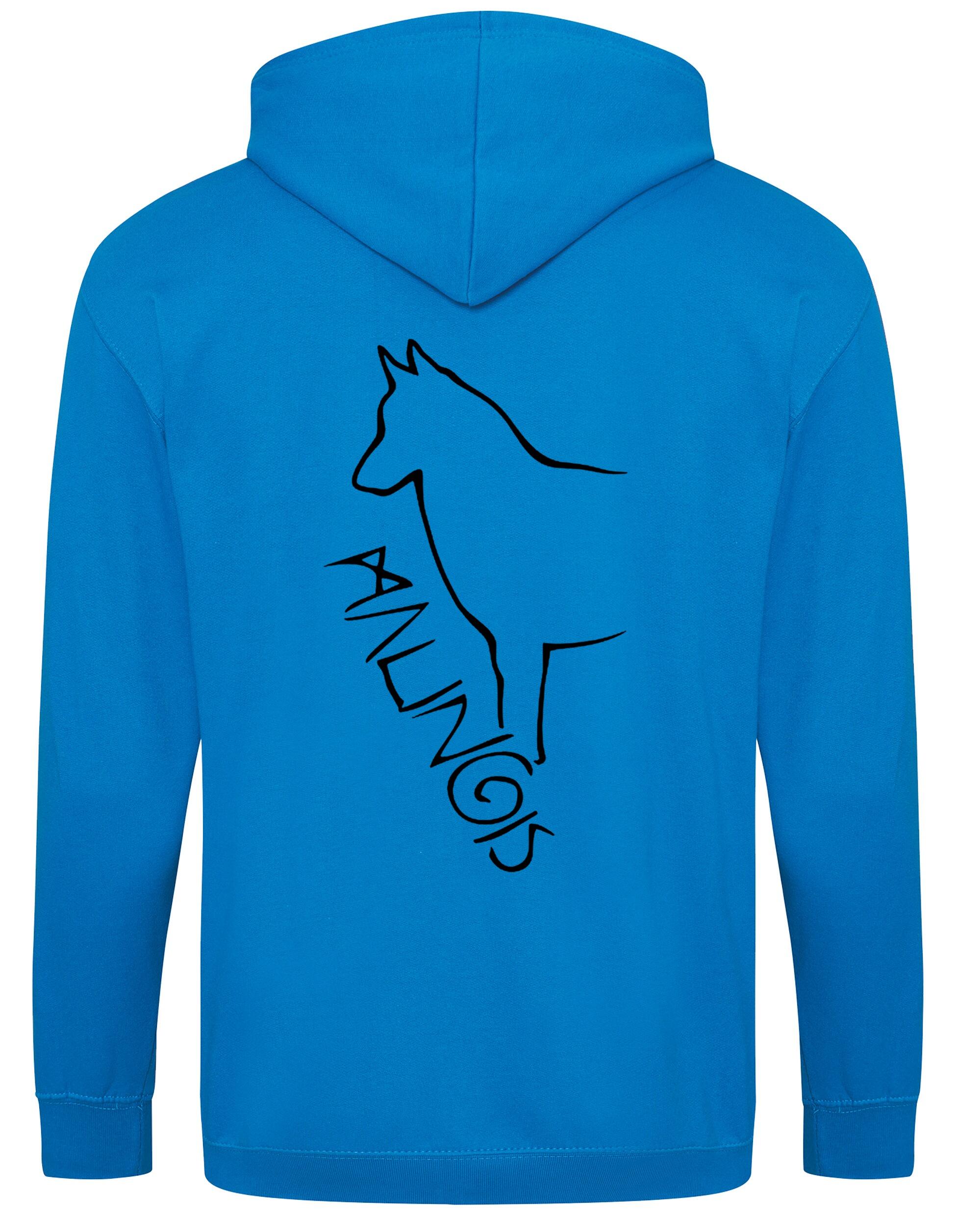 Malinois Zipped Hoodie with exclusive breed artwork and a personalised touch.