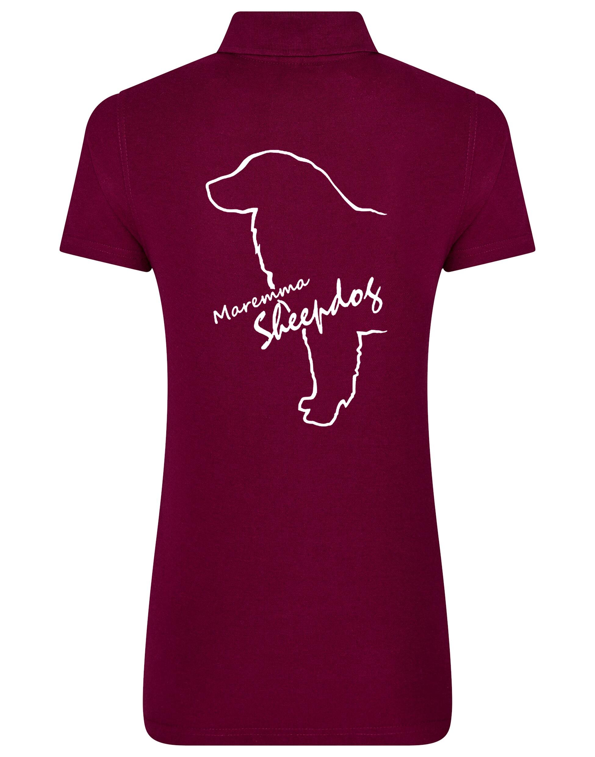 Maremma Sheepdog Women's Cotton Polo with exclusive breed design, soft cotton fabric, and flattering feminine fit.