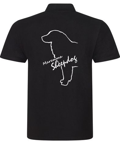 Maremma Sheepdog Unisex Cotton Polo with exclusive breed design, soft cotton fabric, and relaxed fit for all-day comfort.