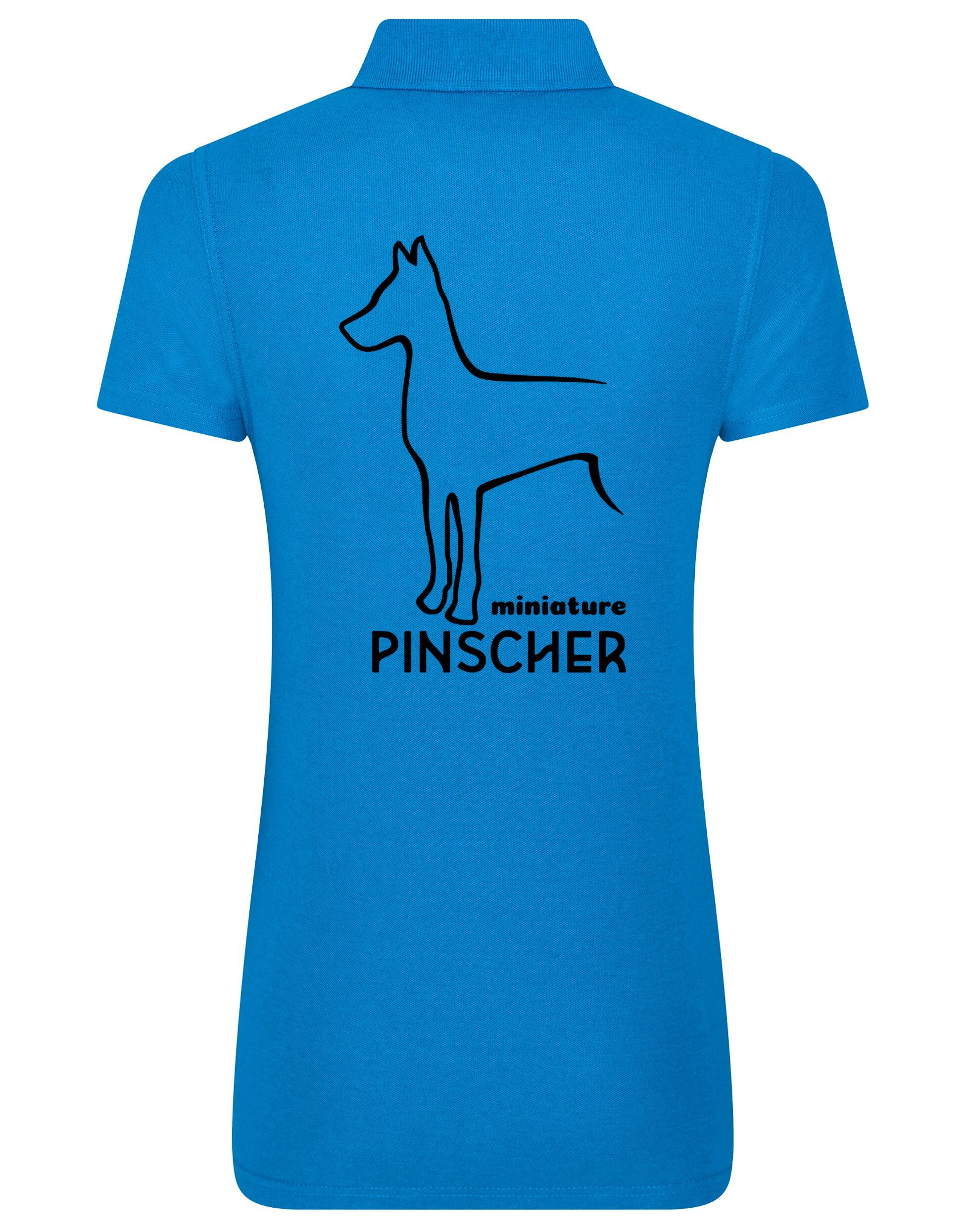 Miniature Pinscher Women's Cotton Polo with exclusive breed design, breathable fabric, and a flattering feminine fit for all-day comfort and style.