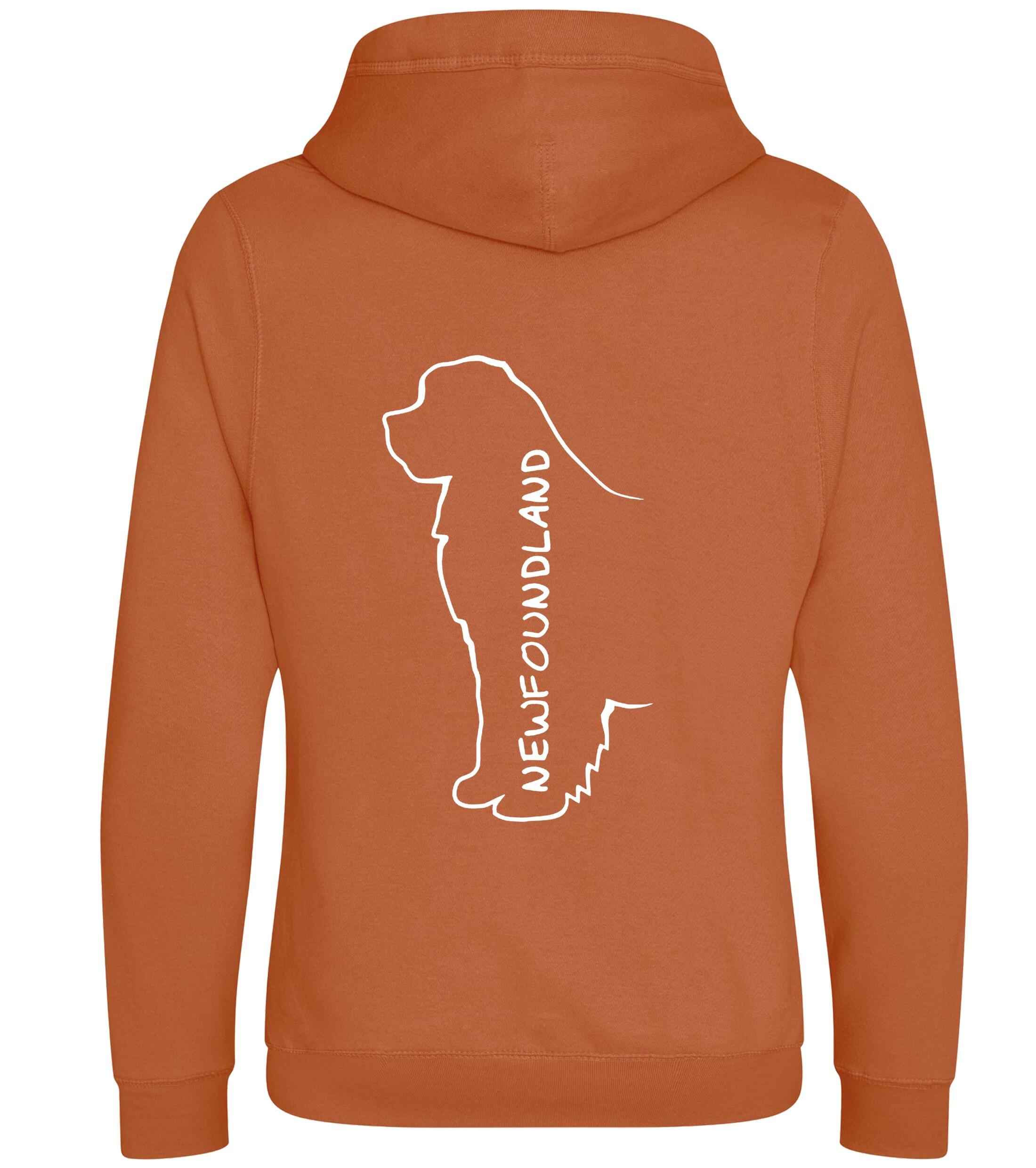 Unisex Crossneck Pullover Hoodie featuring exclusive Newfoundland breed artwork, modern crossneck design, and cosy brushed fleece interior, perfect for dog lovers and outdoor adventures.